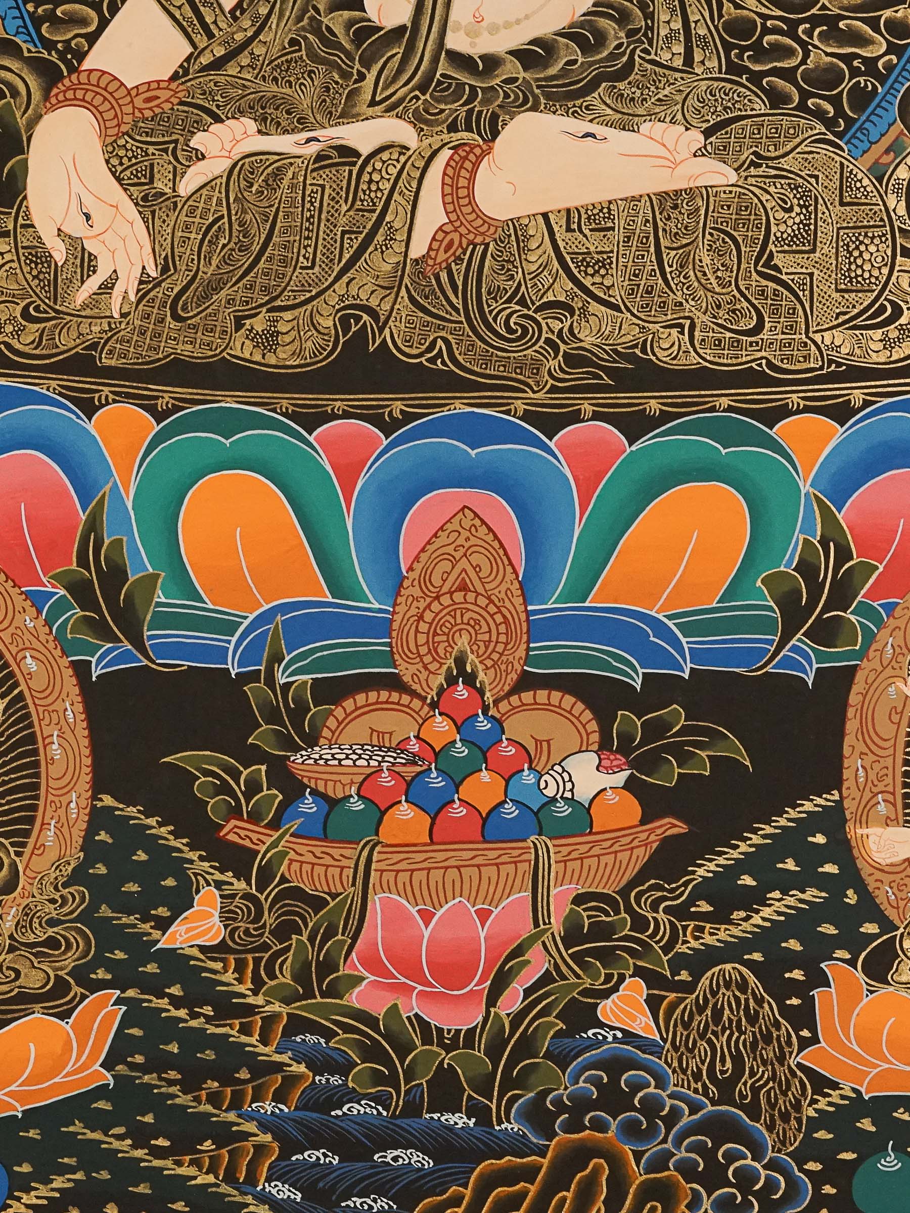 White Tara Thangka Painting for prayer and meditation.