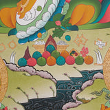 Zambala Thangka Painting - God of Wealth