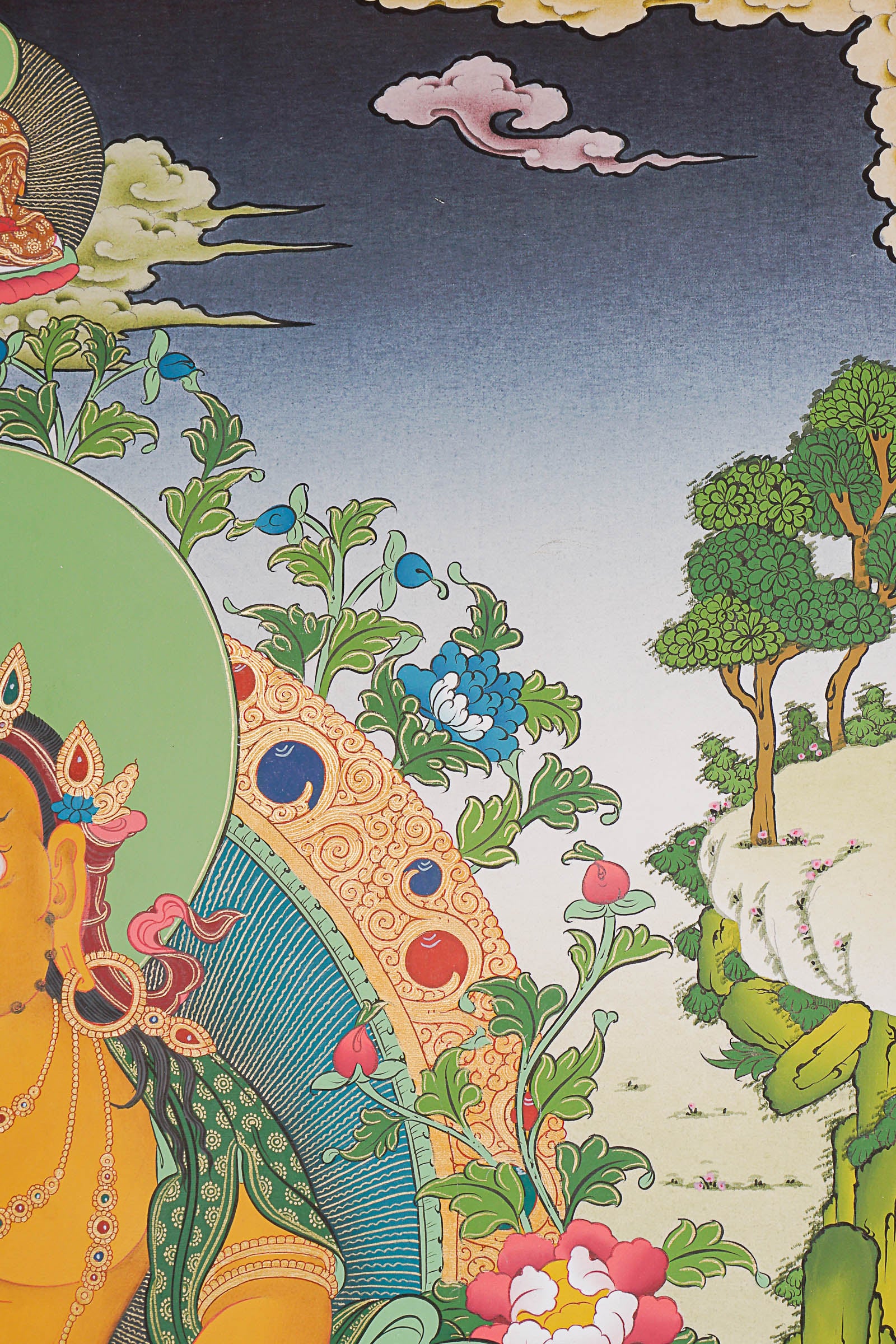 Zambala Thangka Painting - God of Wealth