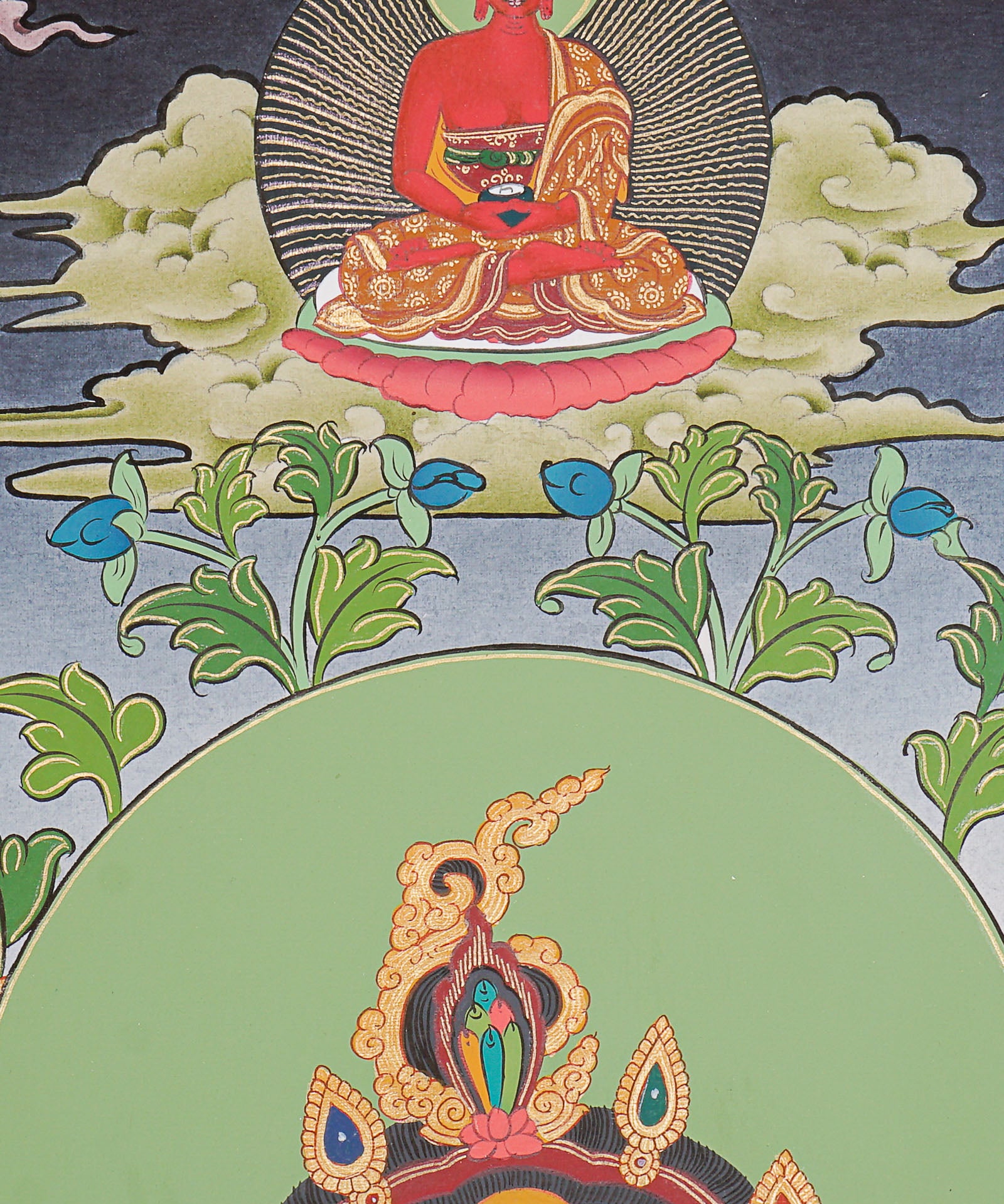 Zambala Thangka Painting - God of Wealth