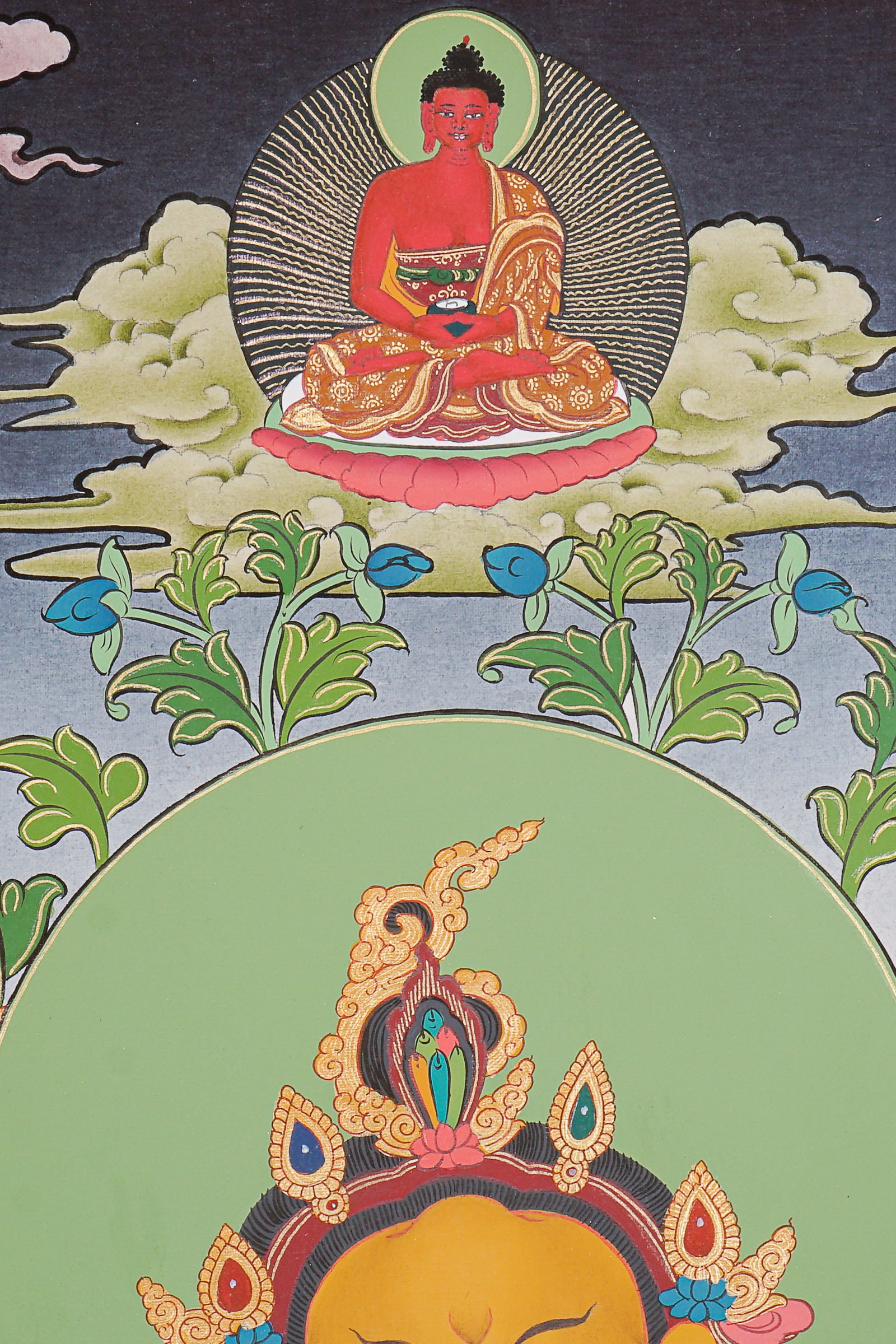 Zambala Thangka Painting - God of Wealth