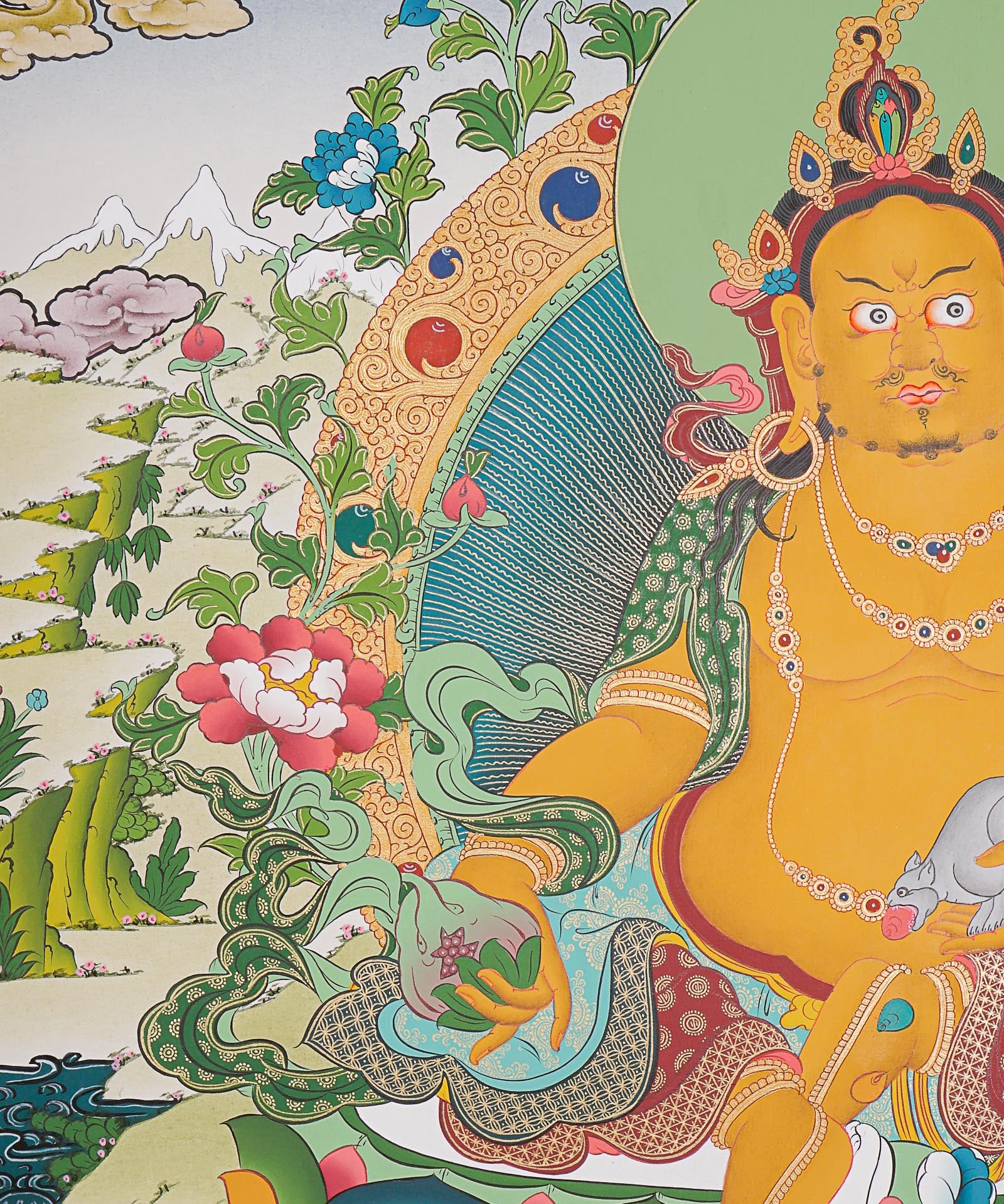 Zambala Thangka Painting - God of Wealth