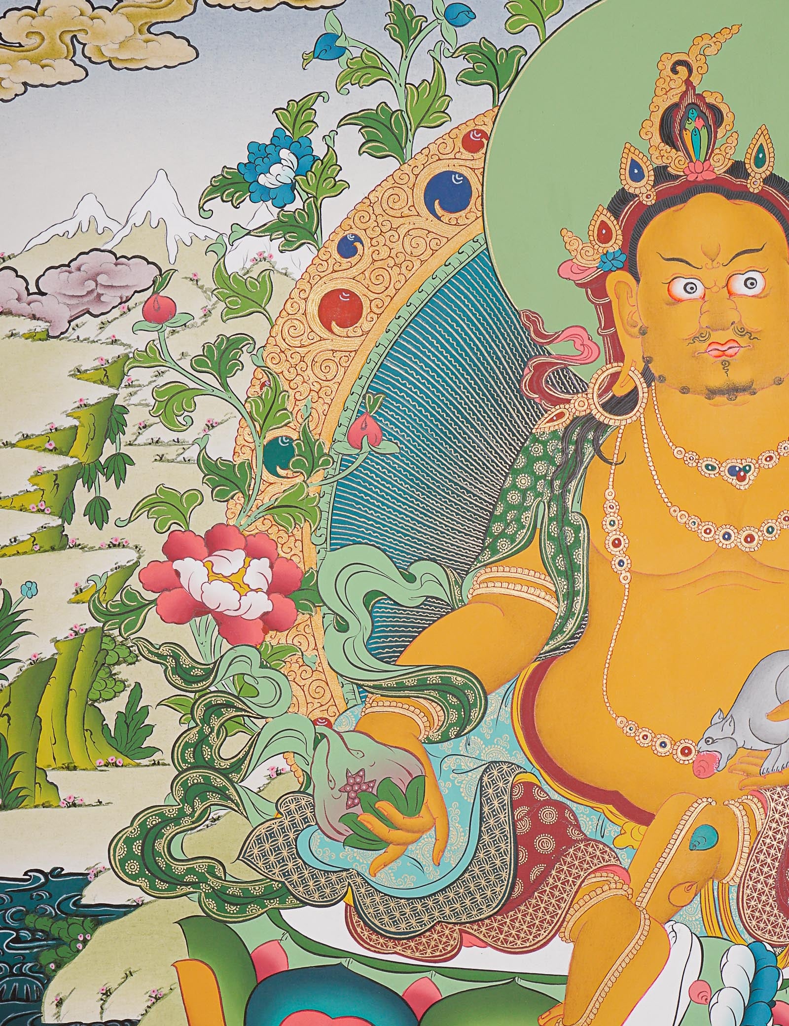 Zambala Thangka Painting - God of Wealth