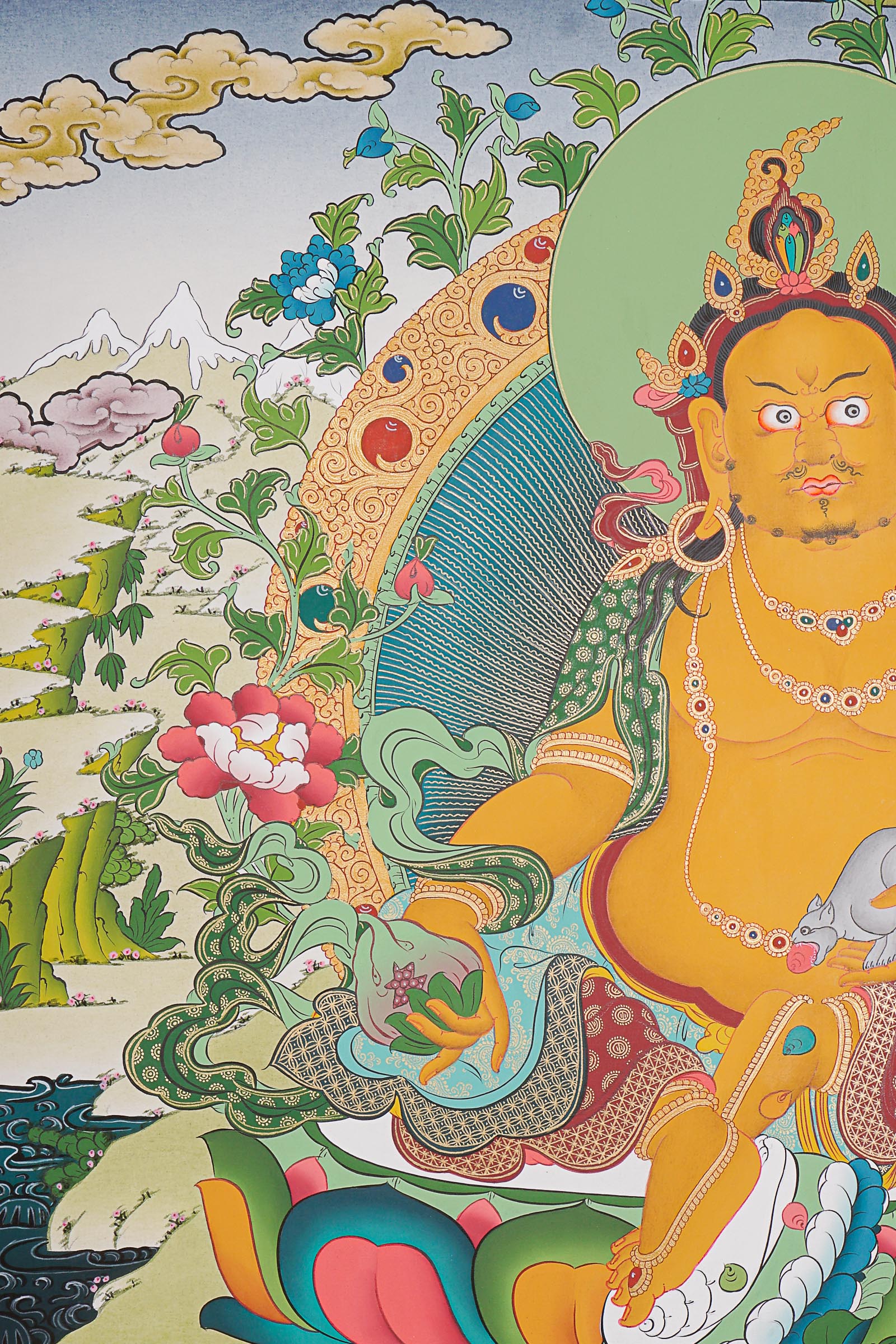 Zambala Thangka Painting - God of Wealth