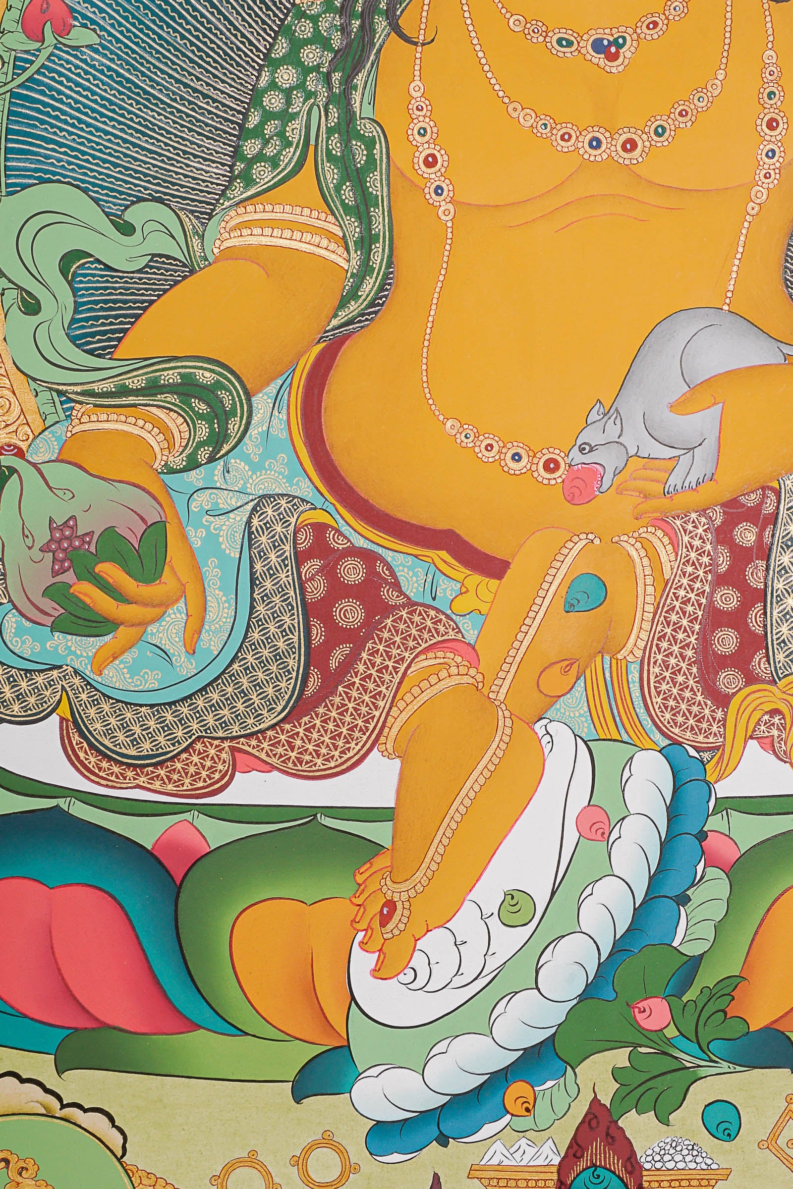 Zambala Thangka Painting - God of Wealth