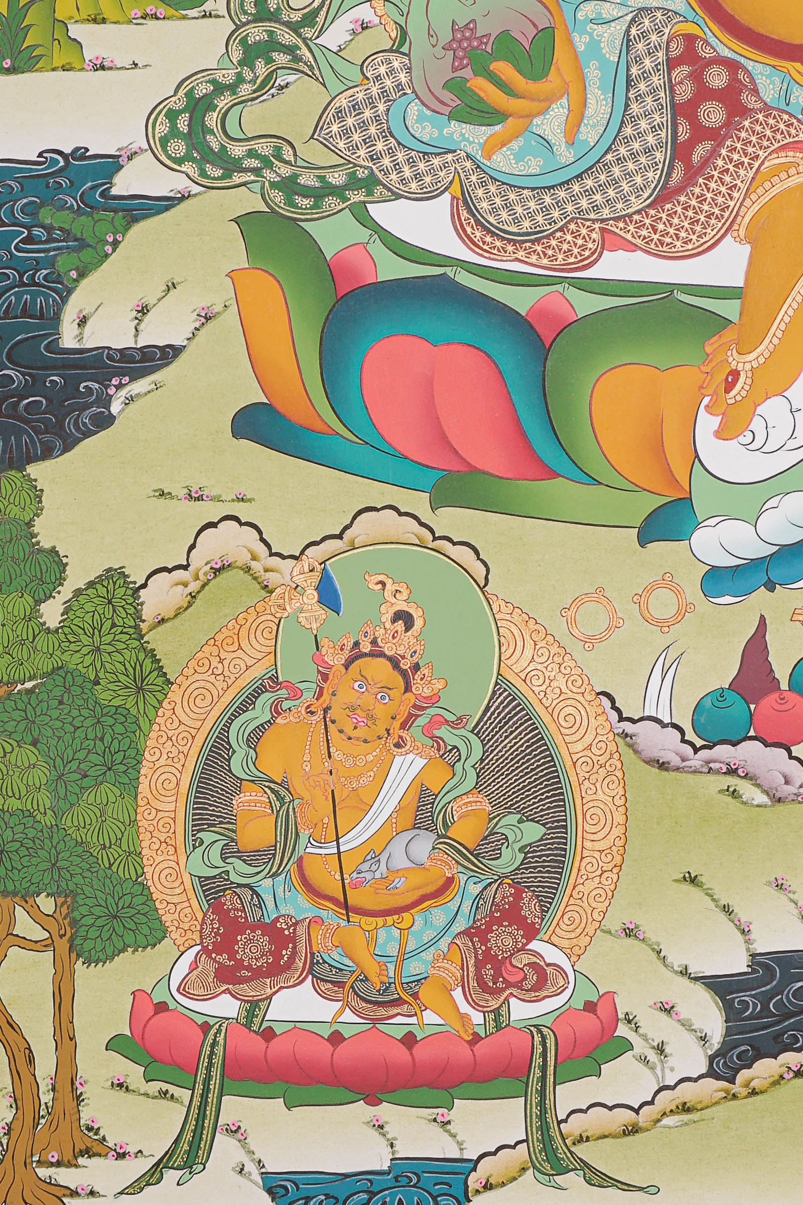 Zambala Thangka Painting - God of Wealth