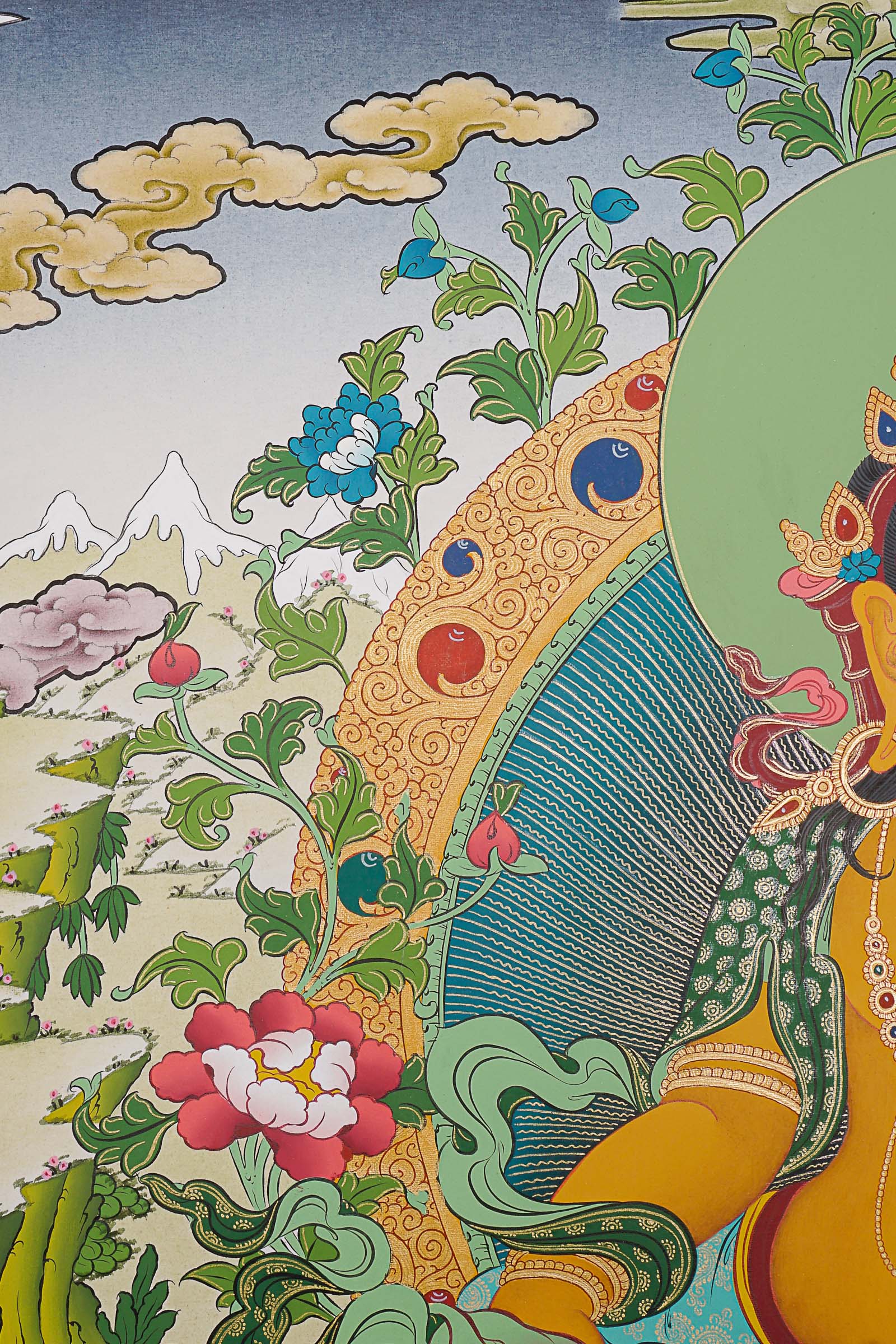 Zambala Thangka Painting - God of Wealth