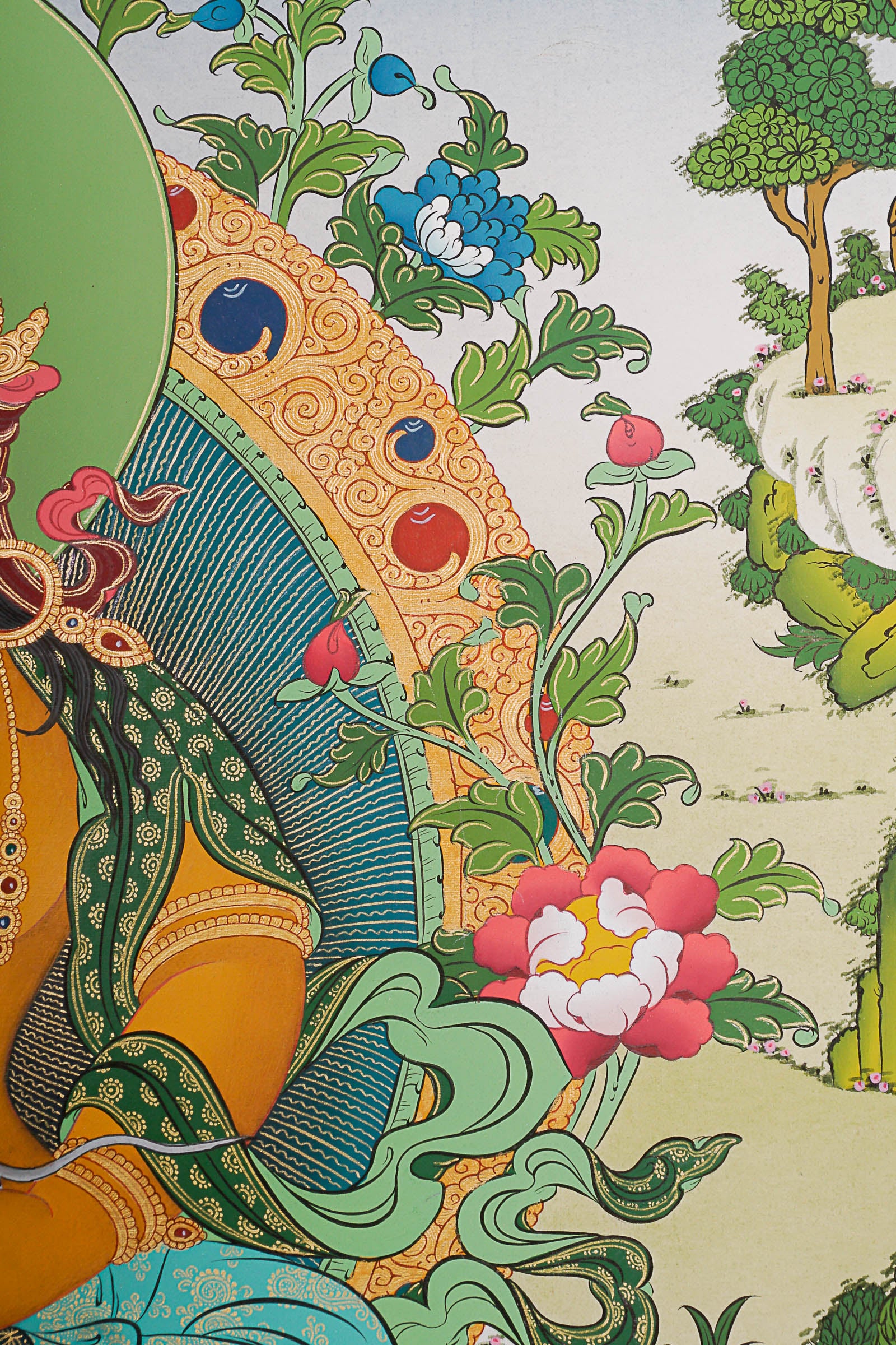 Zambala Thangka Painting - God of Wealth