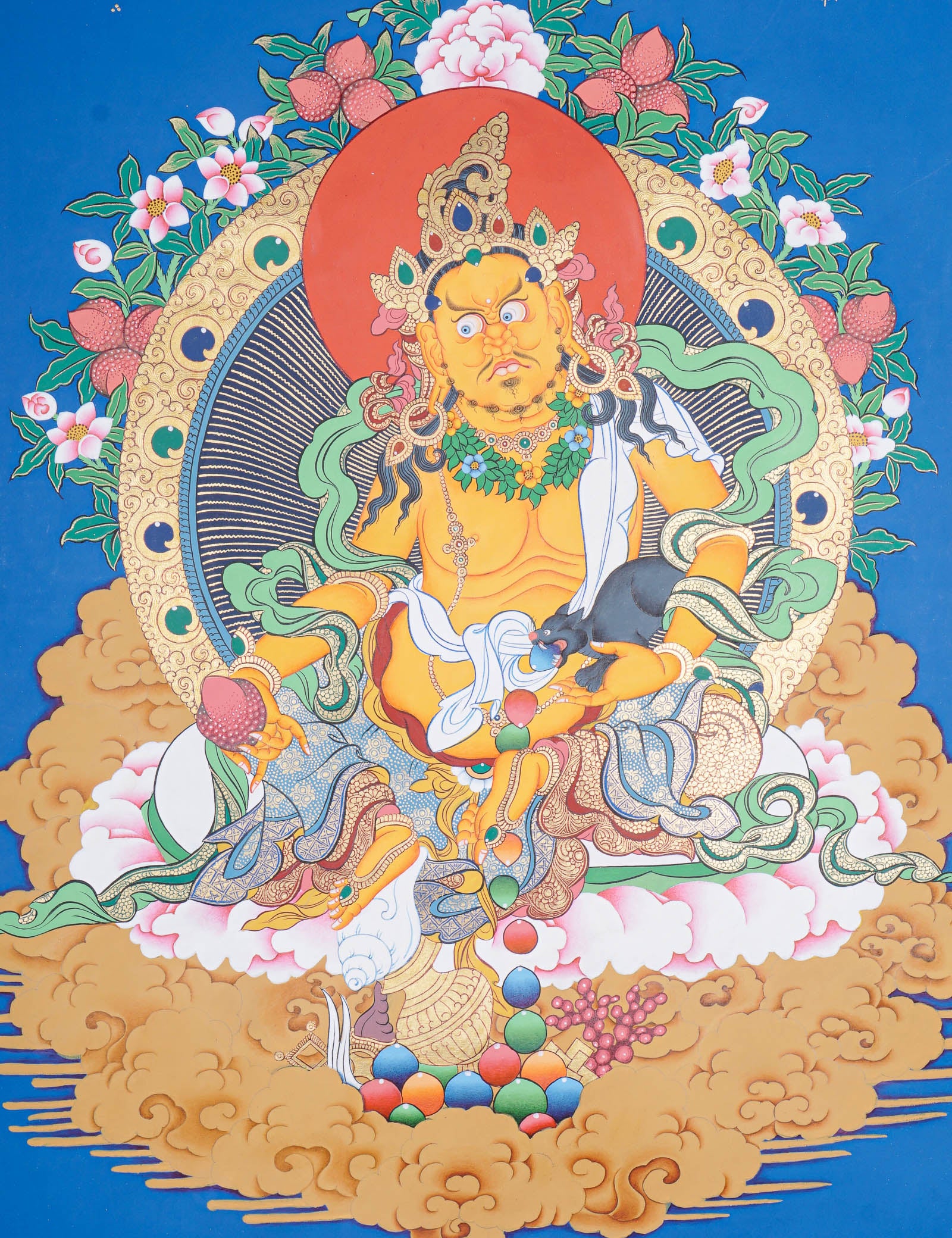 Zambala Thangka Painting - Wall Hanging Decor