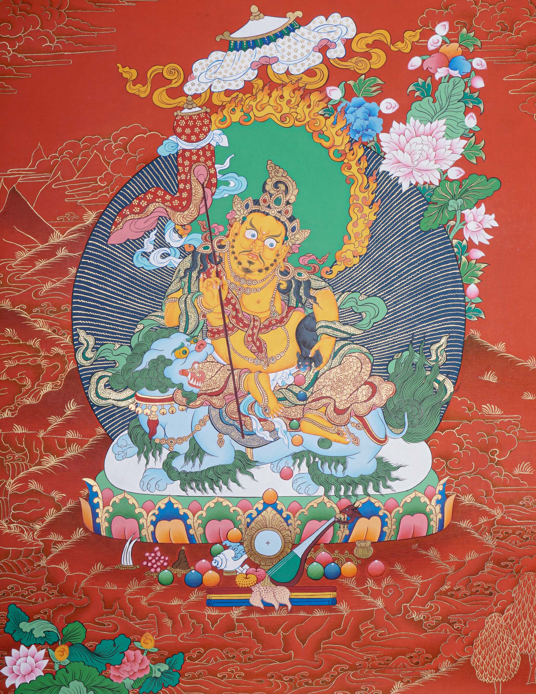 Zambala Thangka Painting - Tibetan Art