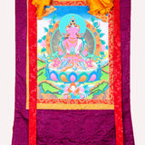 Amitayus Brocade Thangka Painting - Himalayas Shop