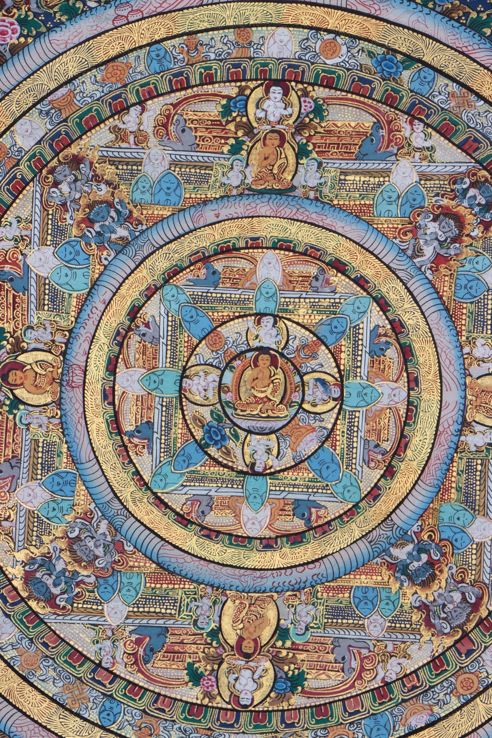 Buddha Mandala Thangka Painting on cotton canvas