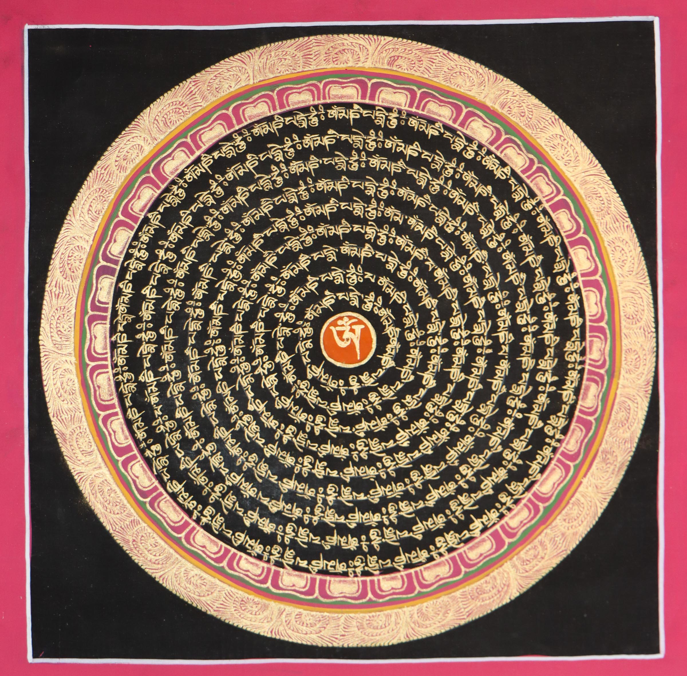 Tibetan Mantra Mandala  for meditation small size