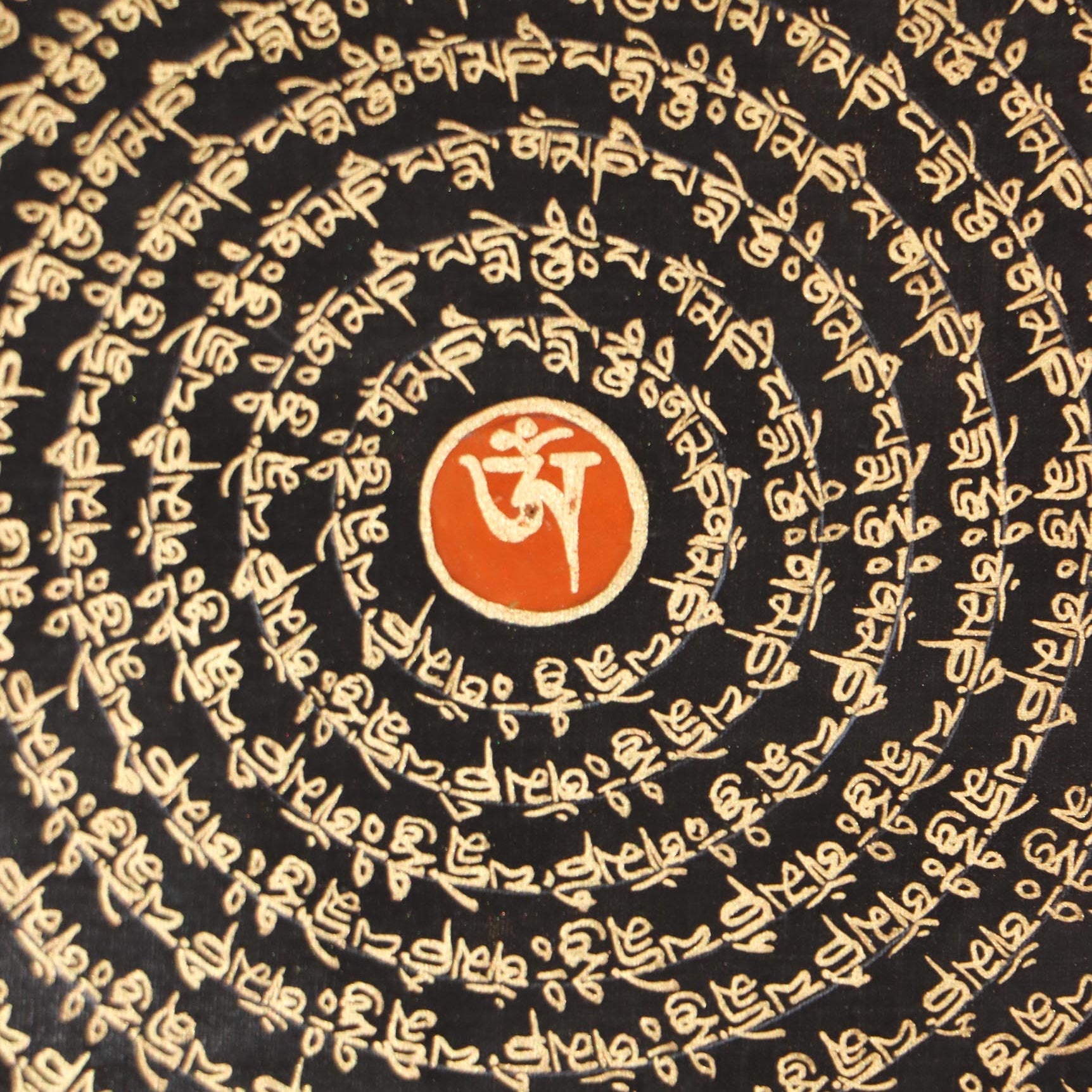 Tibetan Mantra Mandala for meditation .