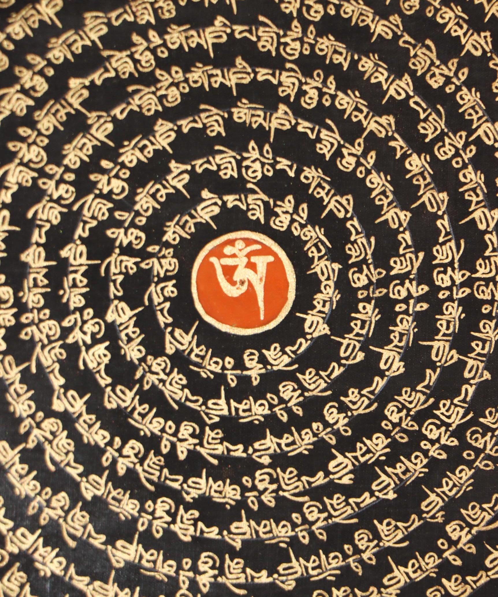 Tibetan Mantra Mandala for meditation .