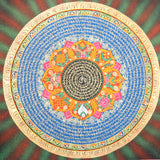 Mantra Mandala Thangka for mini altar spaces.