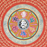 Mantra Mandala Thangka for wall decor .