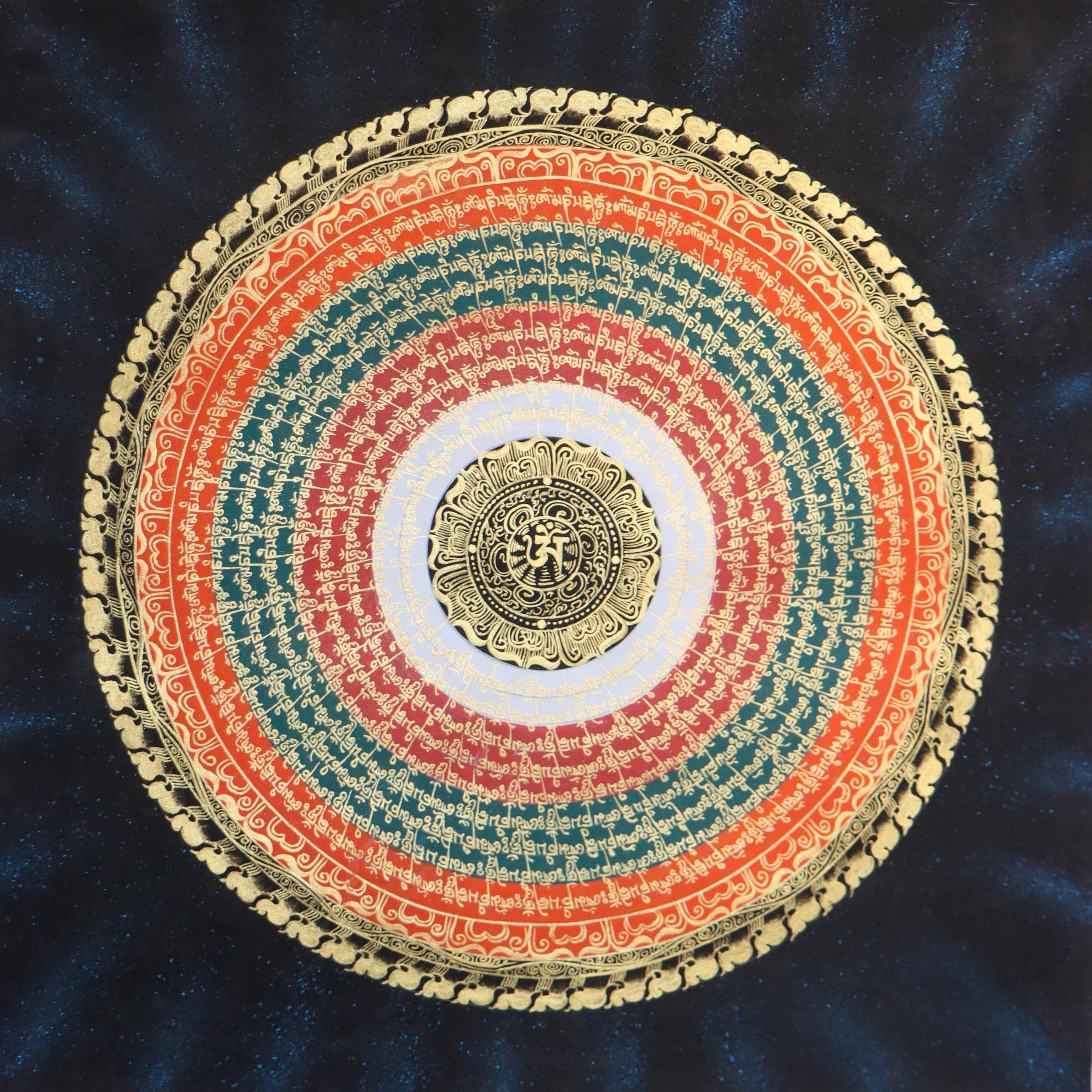 Mantra Mandala Thangka Painting is skillfully crafted using traditional techniques.