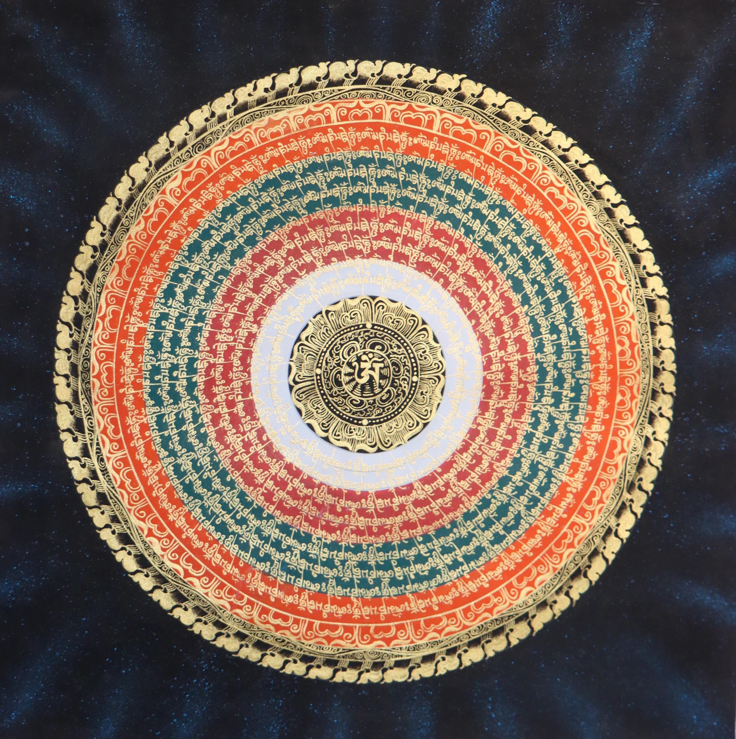 Mantra Mandala Thangka Painting is skillfully crafted using traditional techniques.