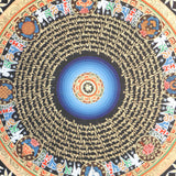 Mantra Mandala Thangka for meditation and spiritual practice .