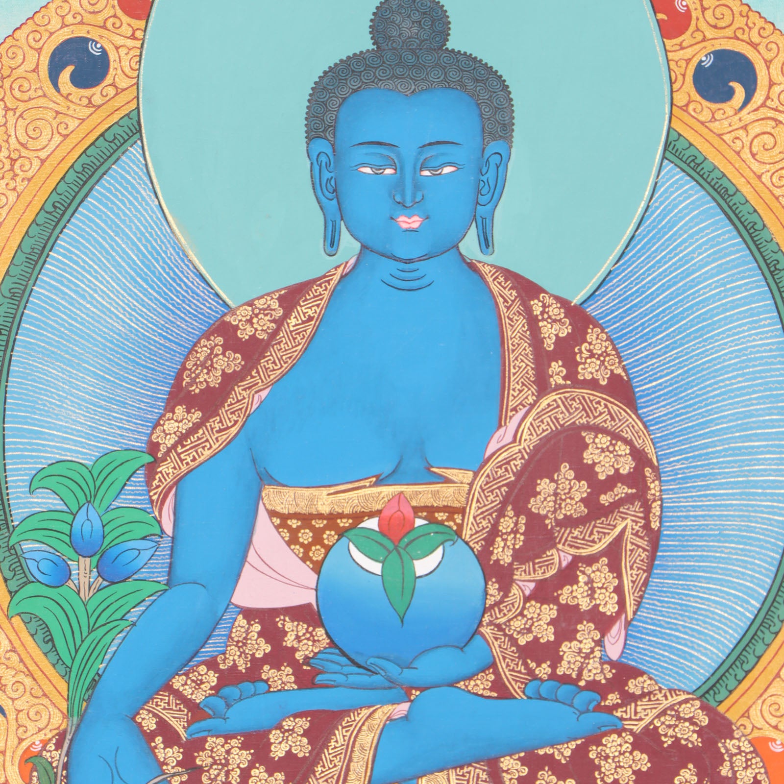 Medicine Buddha Thangka for healing powers.