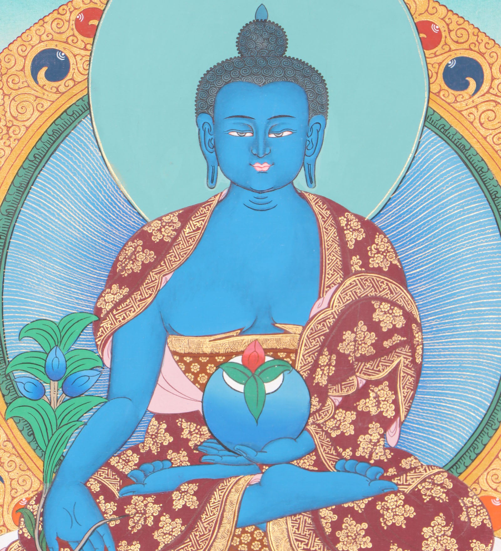 Medicine Buddha Thangka for healing powers.