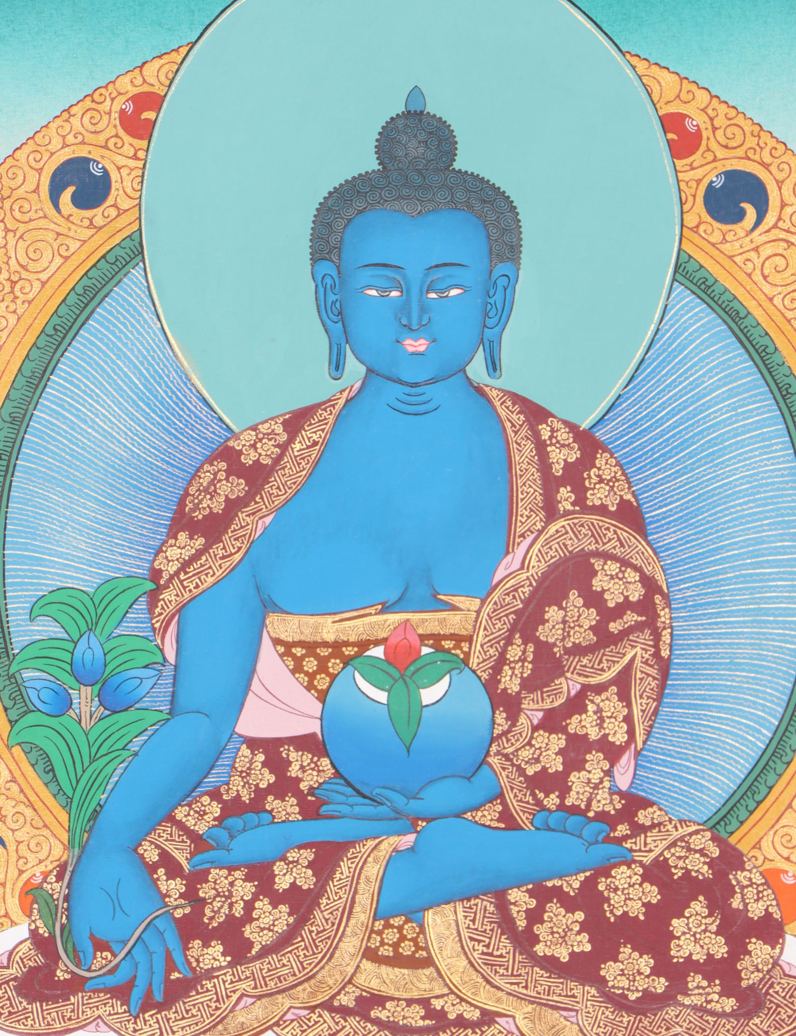 Medicine Buddha Thangka for healing powers.