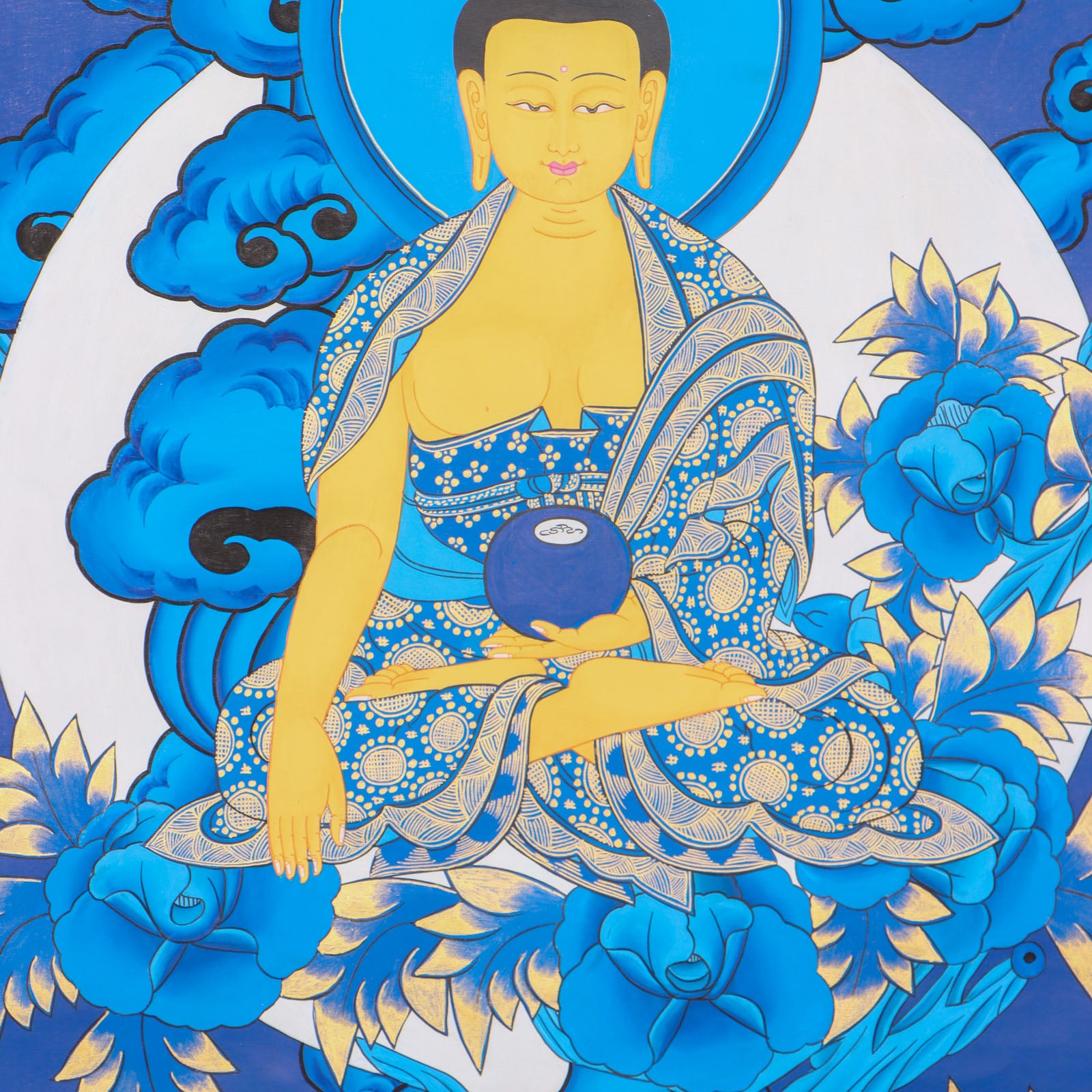 Shakyamuni Buddha Thangka for meditation and prayer.