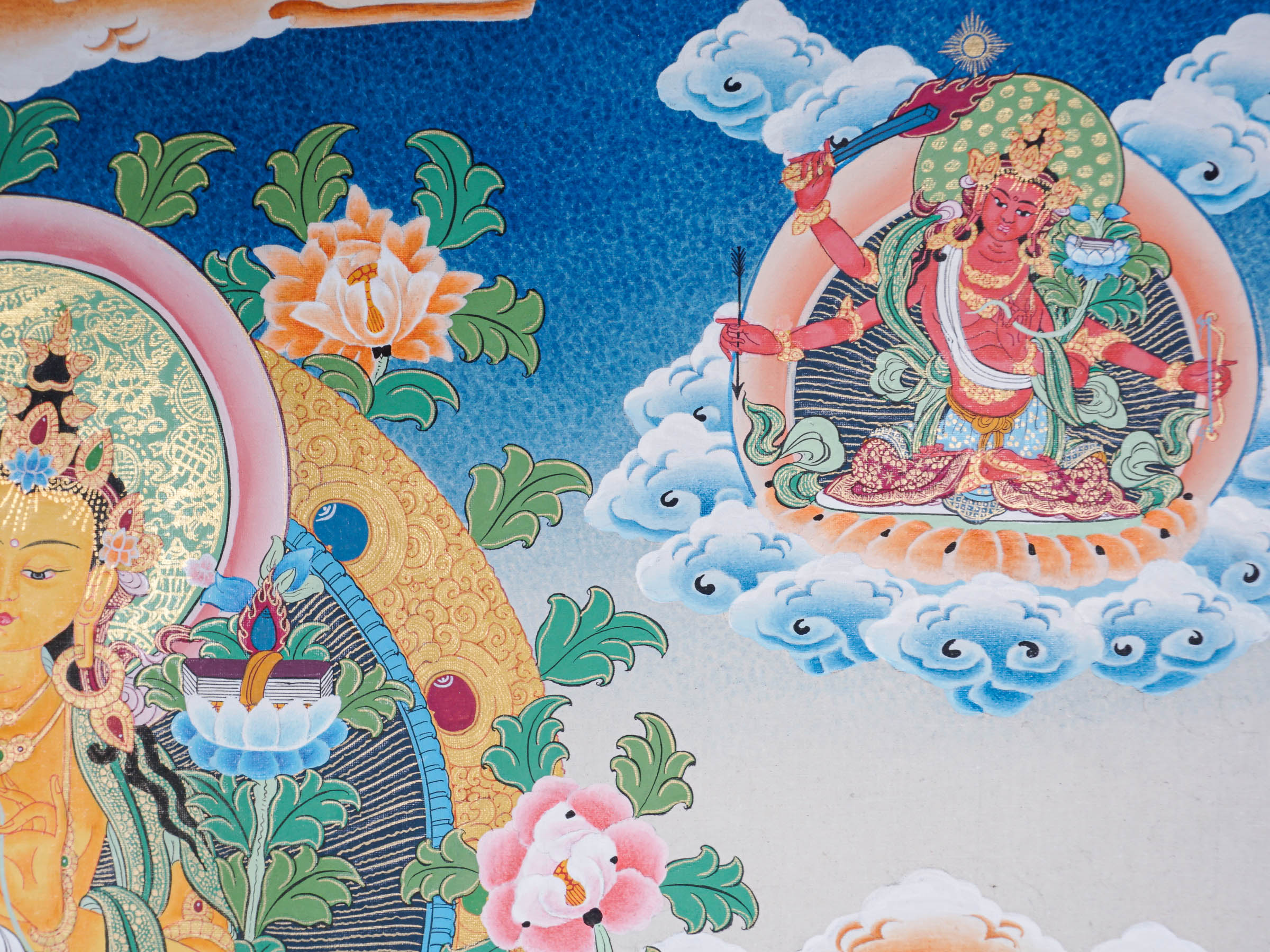 5 Manjushri Thangka - tibetan Painting