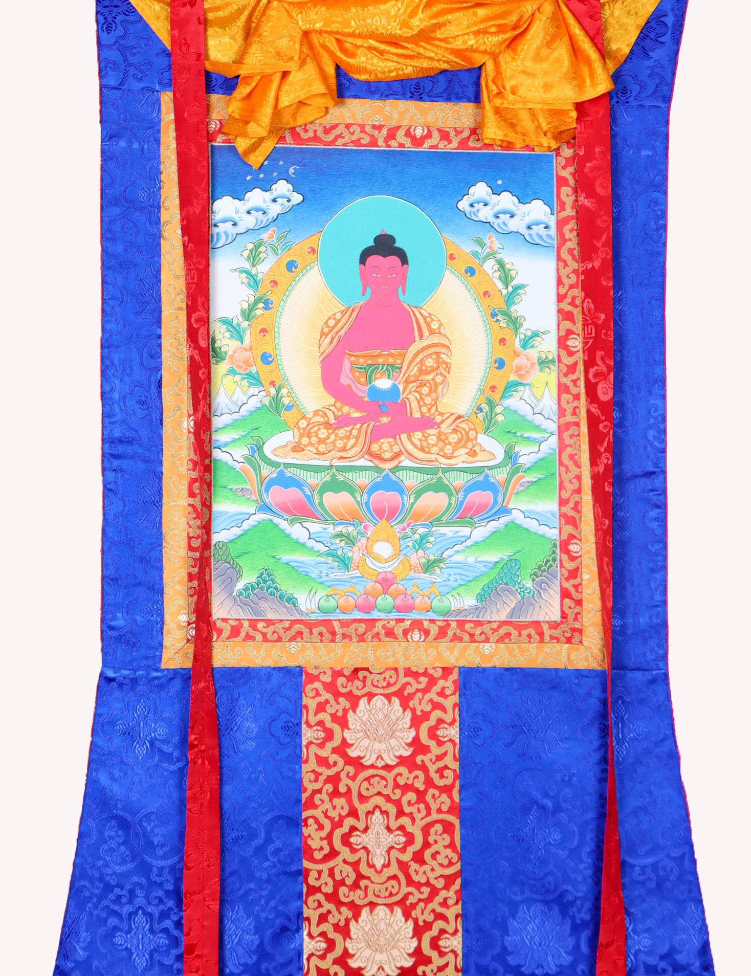  Amitabha Brocade Thangka painting for wisdom and enlightment.