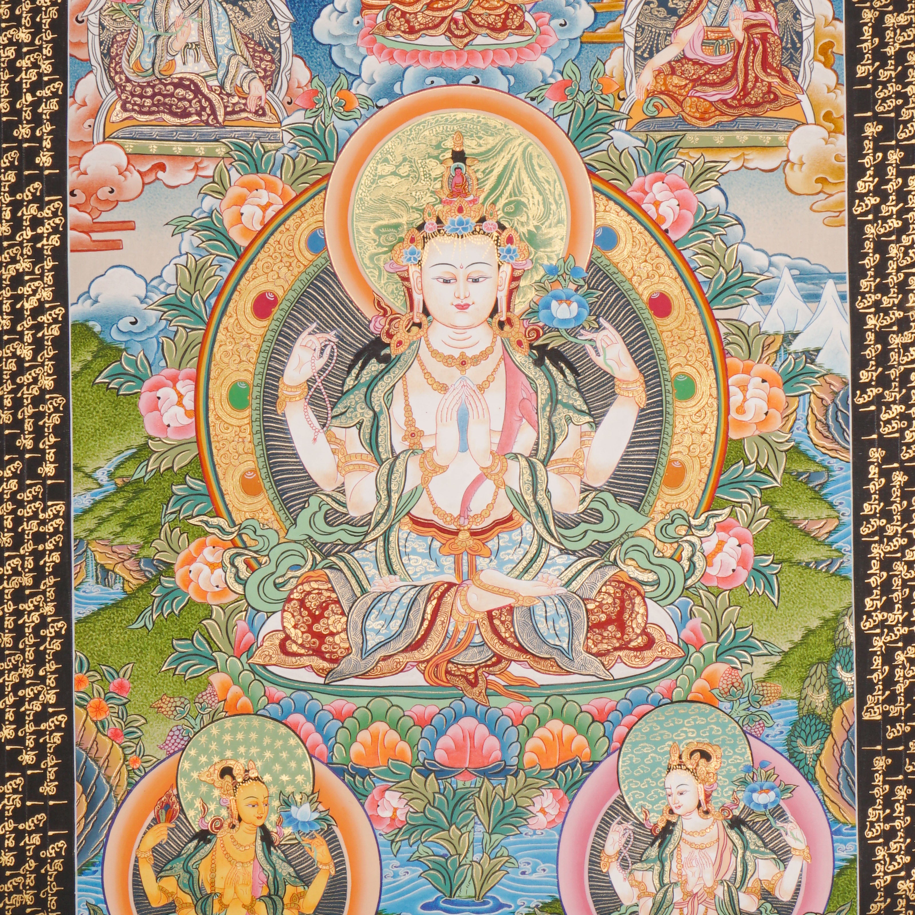 Chengresi Thangka - Handpainted by skillful artisan - Himalayas Shop