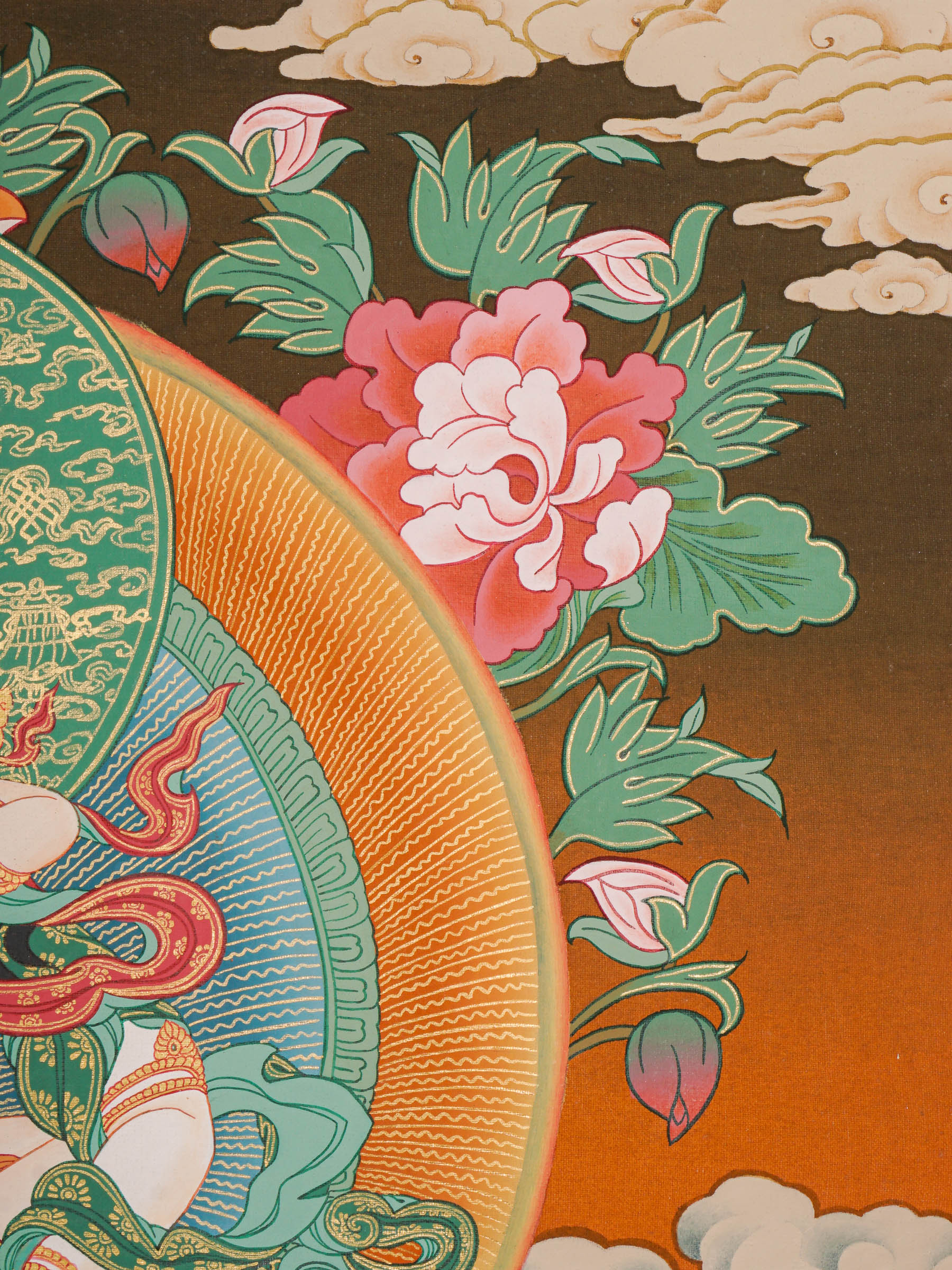 Vajrasattwa Shakti Thangka Painting for prayer and meditation.