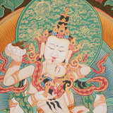 Vajrasattwa Shakti Thangka Painting for prayer and meditation.