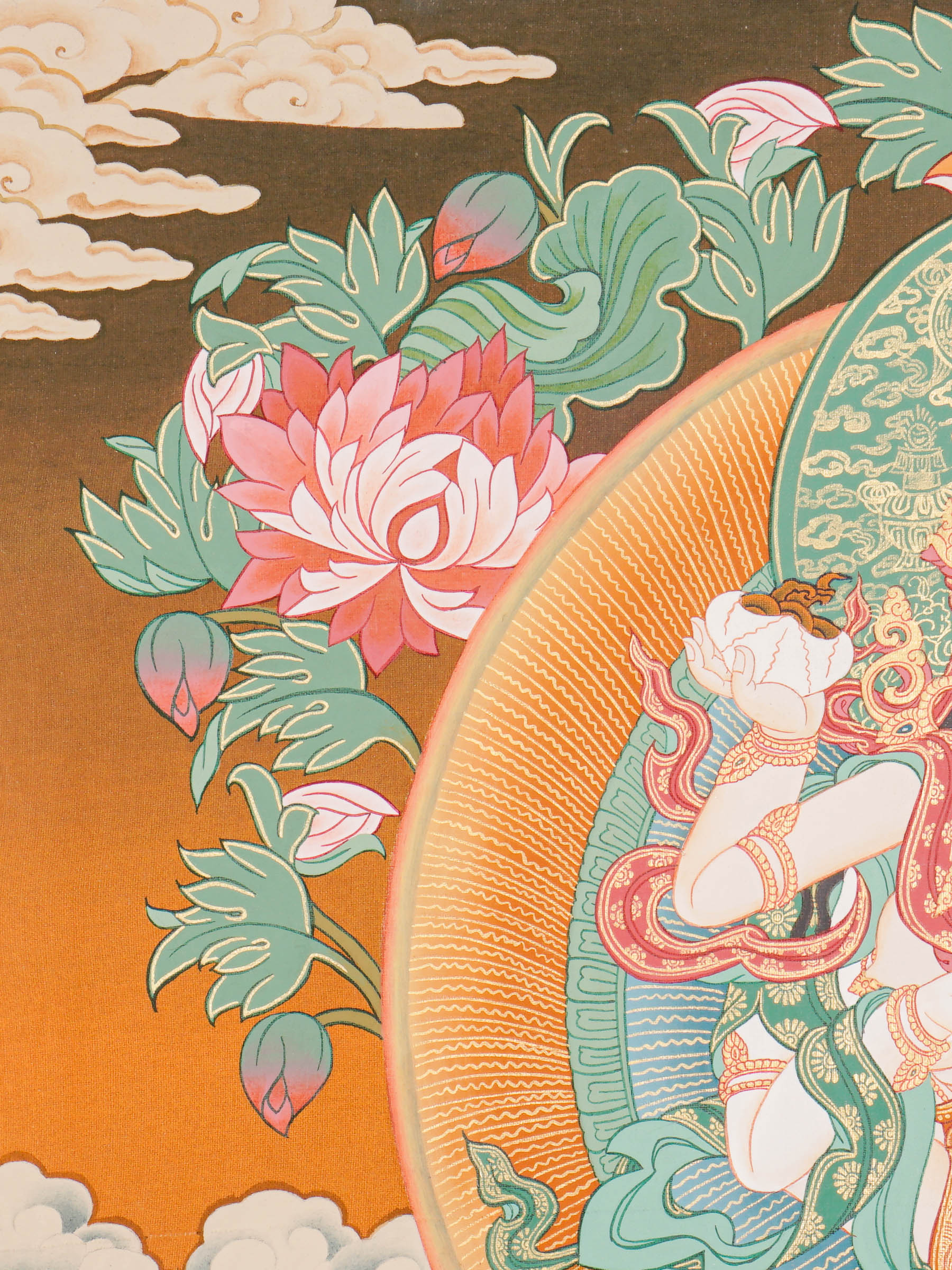 Vajrasattwa Shakti Thangka Painting for prayer and meditation.