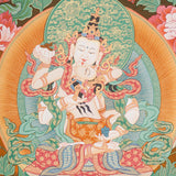 Vajrasattwa Shakti Thangka Painting for prayer and meditation.