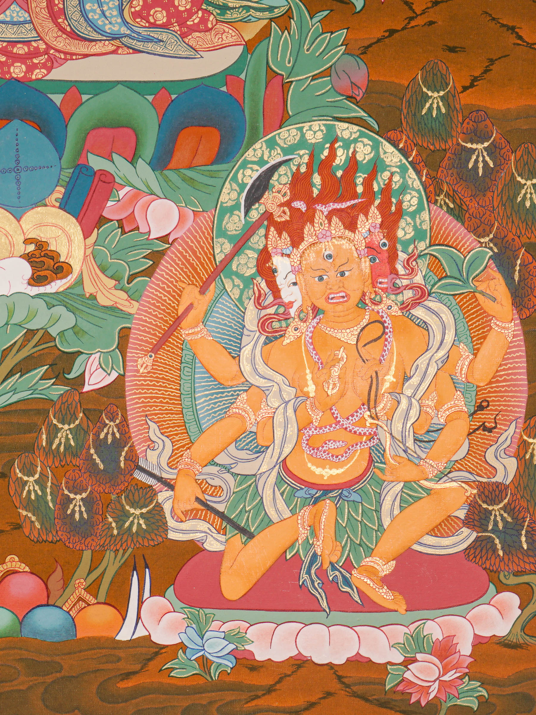 Vajrasattwa Shakti Thangka Painting for prayer and meditation.