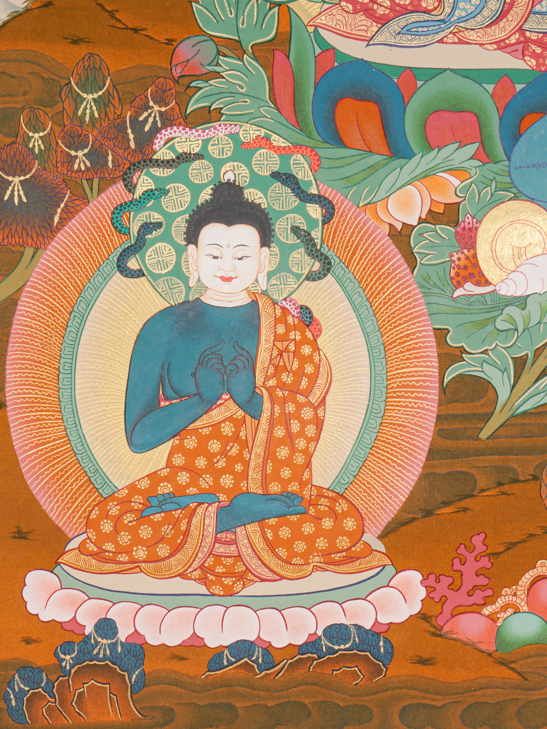 Vajrasattwa Shakti Thangka Painting for prayer and meditation.