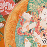 Vajrasattwa Shakti Thangka Painting for prayer and meditation.