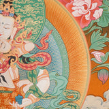 Vajrasattwa Shakti Thangka Painting for prayer and meditation.