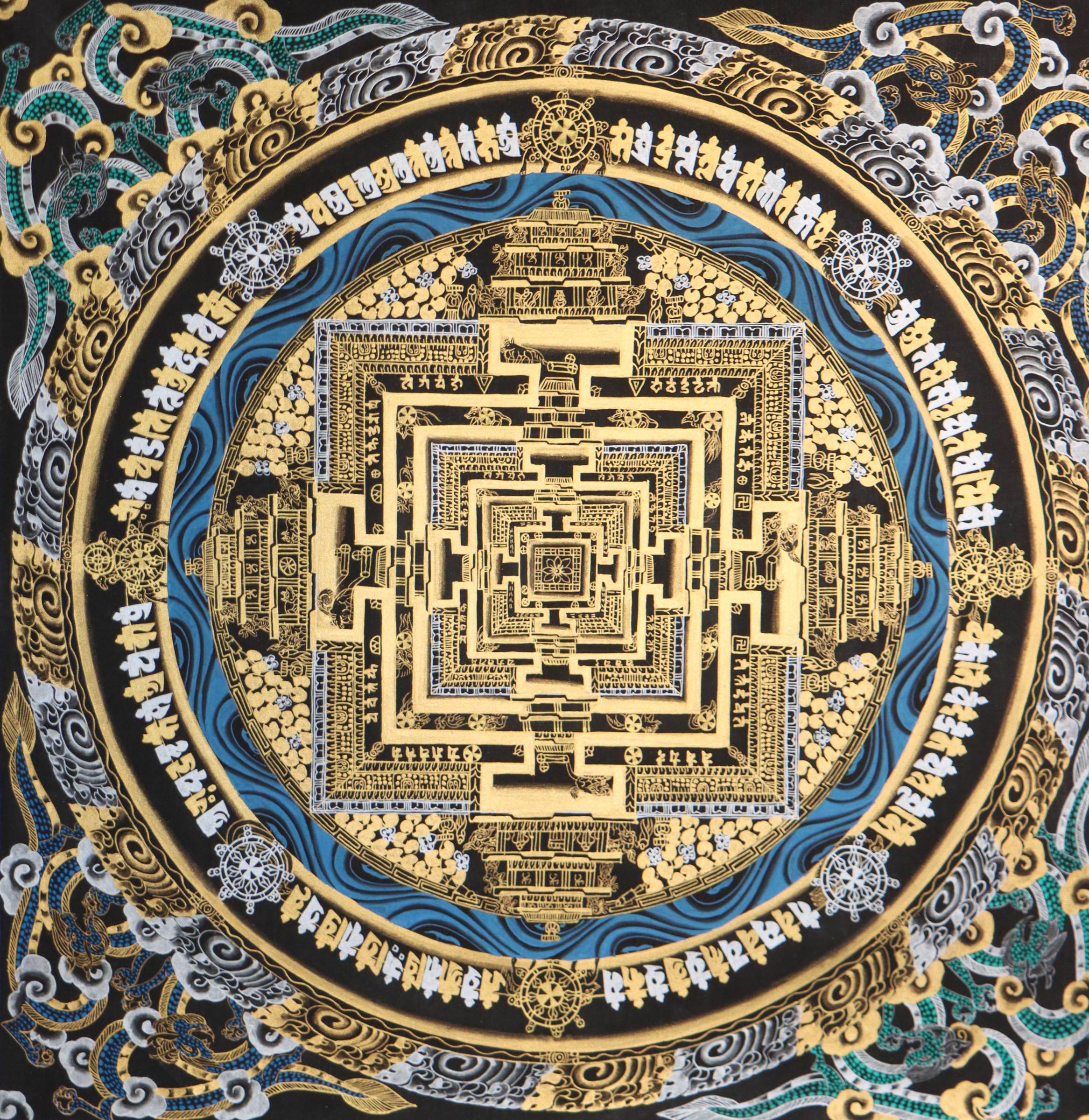 Kalachakra Mandala Thangka is perfect for meditation and personal transformation.