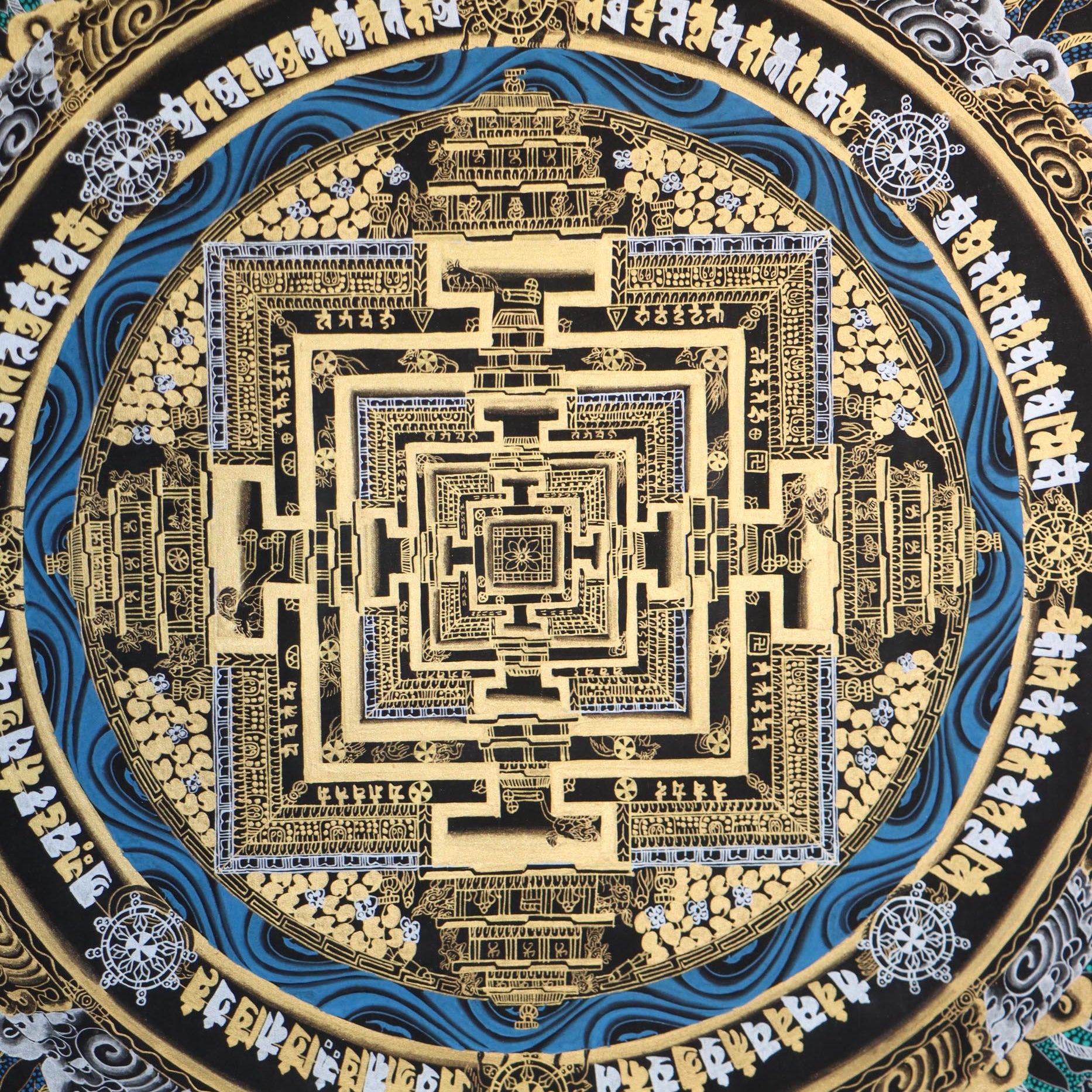 Kalachakra Mandala Thangka is perfect for meditation and personal transformation.