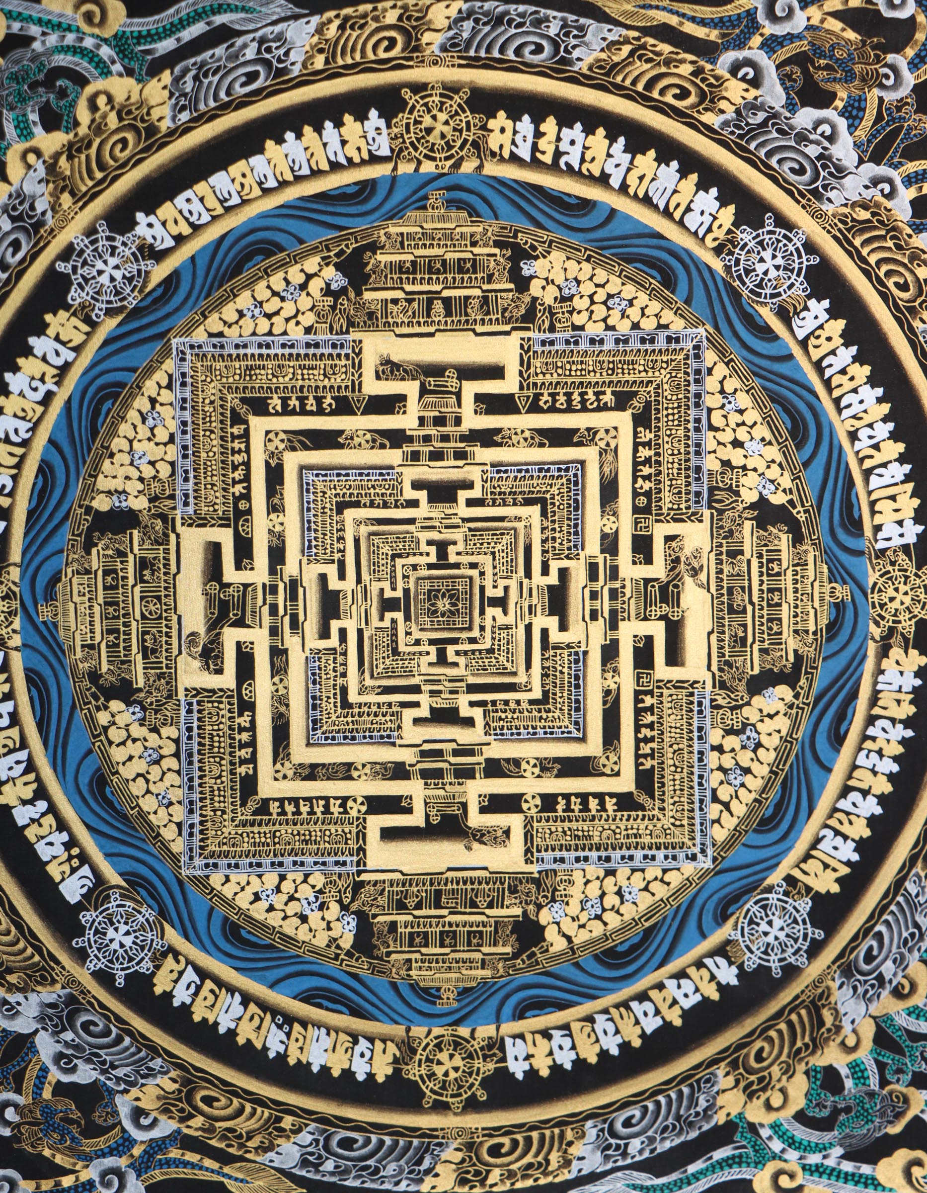 Kalachakra Mandala Thangka is perfect for meditation and personal transformation.