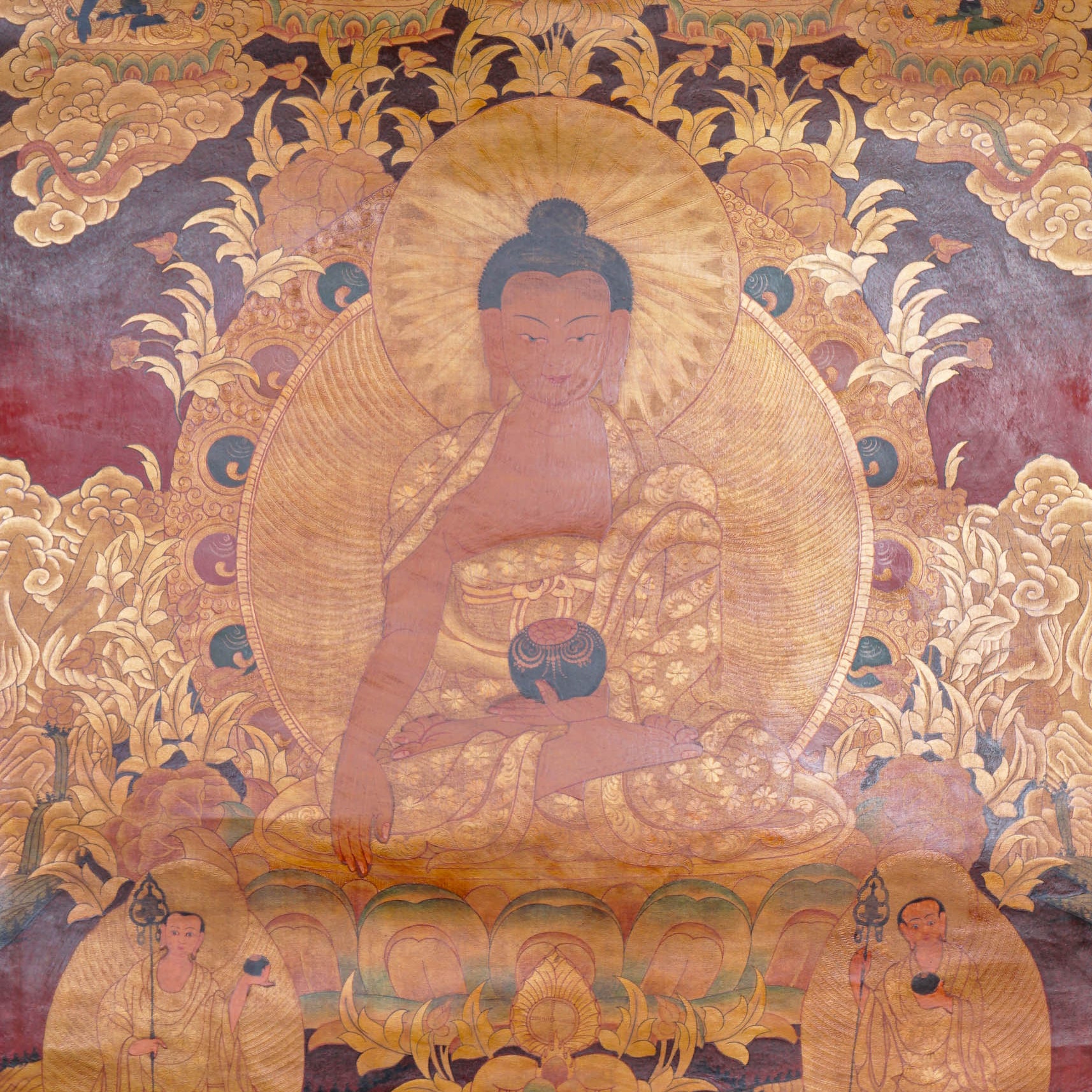 Antique Shakyamuni Buddha - Tibetan Thangka