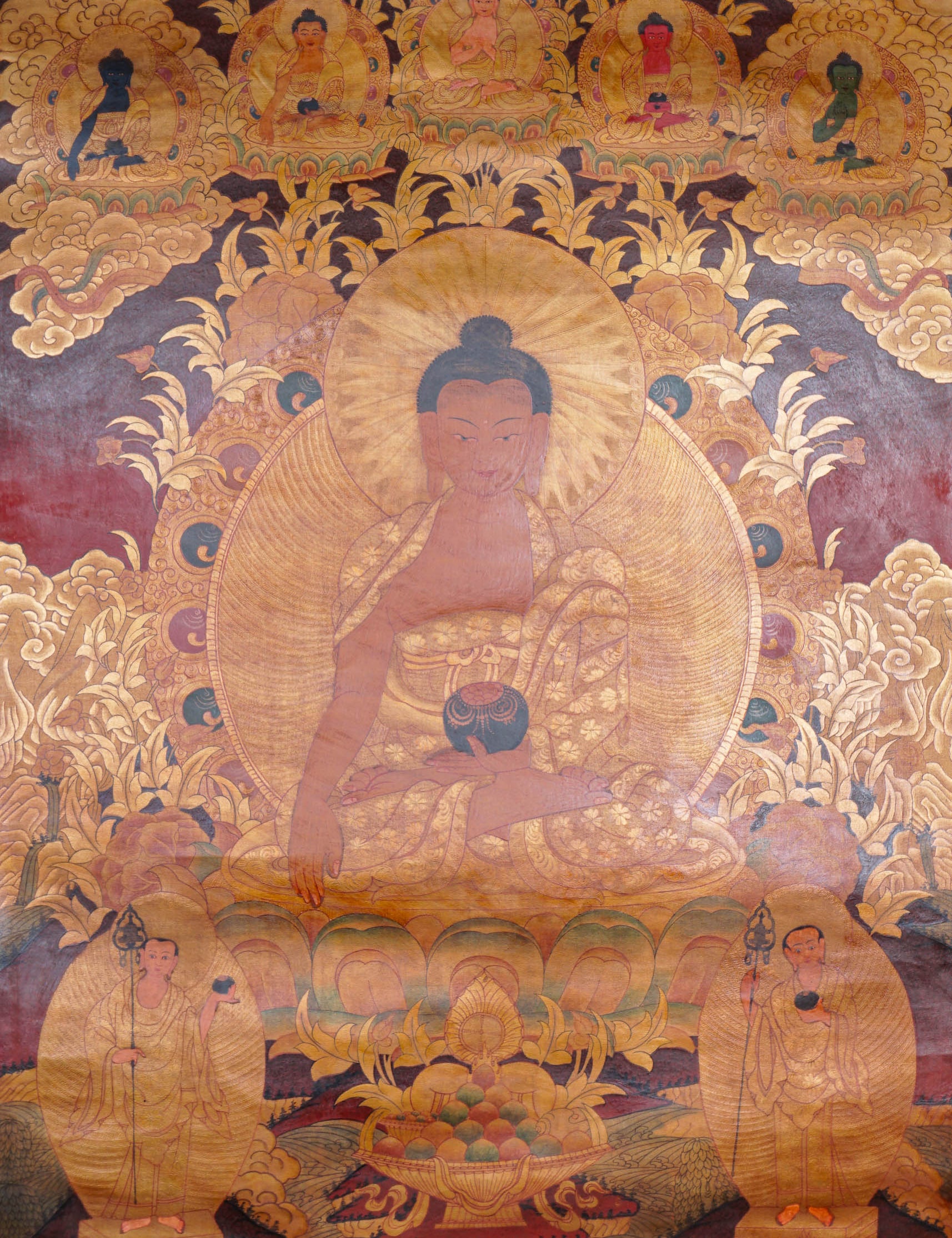 Antique Shakyamuni Buddha - Tibetan Thangka