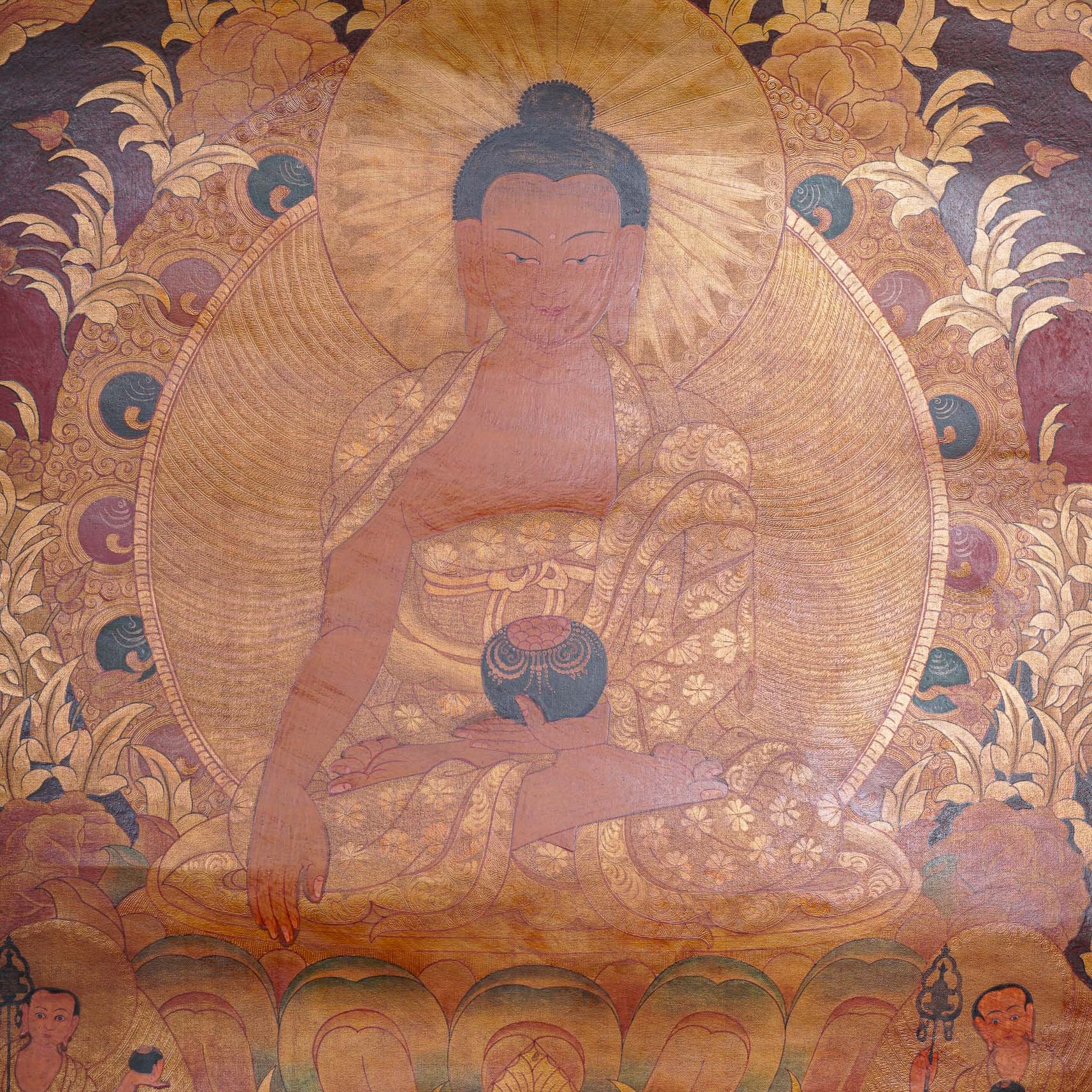 Antique Shakyamuni Buddha - Tibetan Thangka