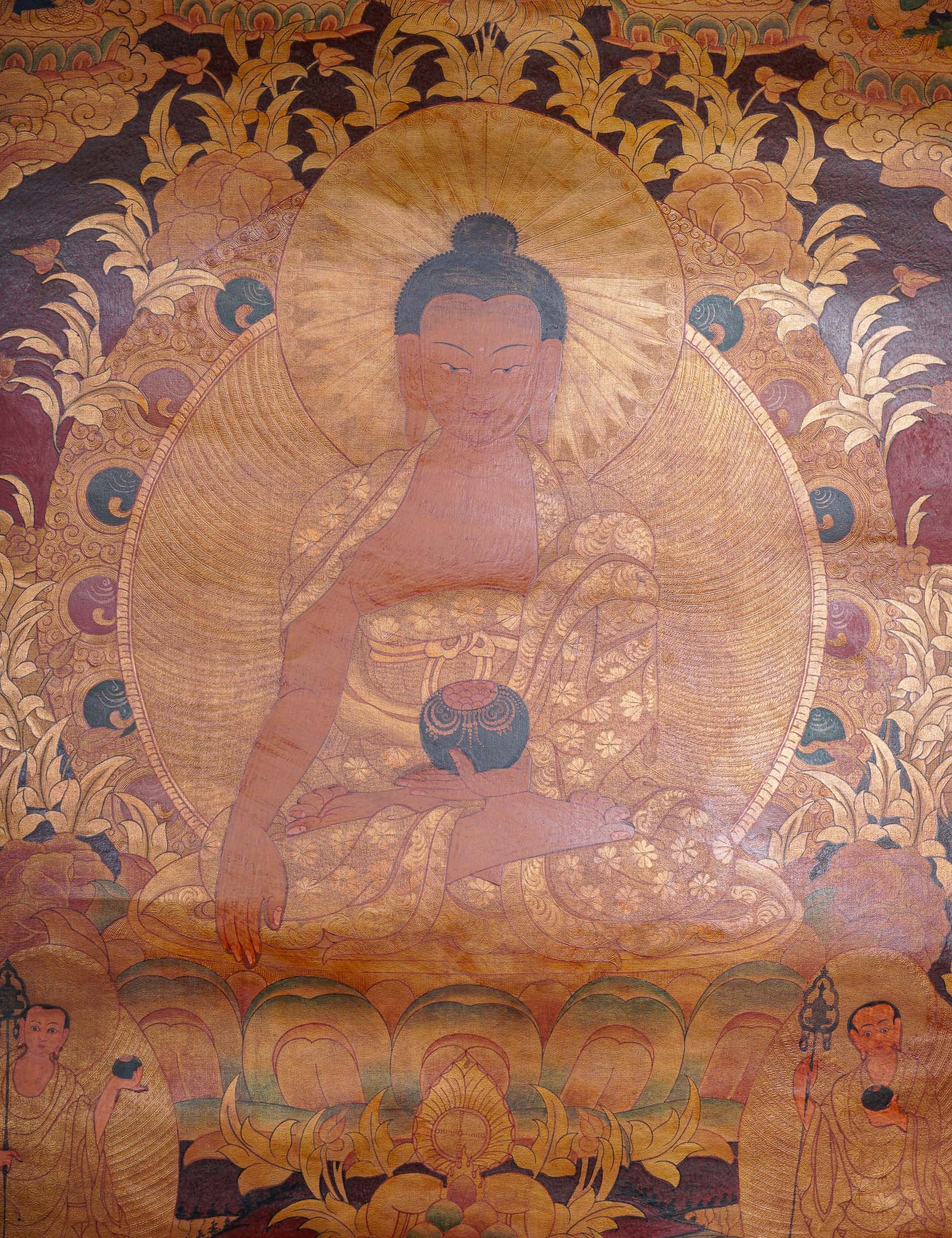 Antique Shakyamuni Buddha - Tibetan Thangka