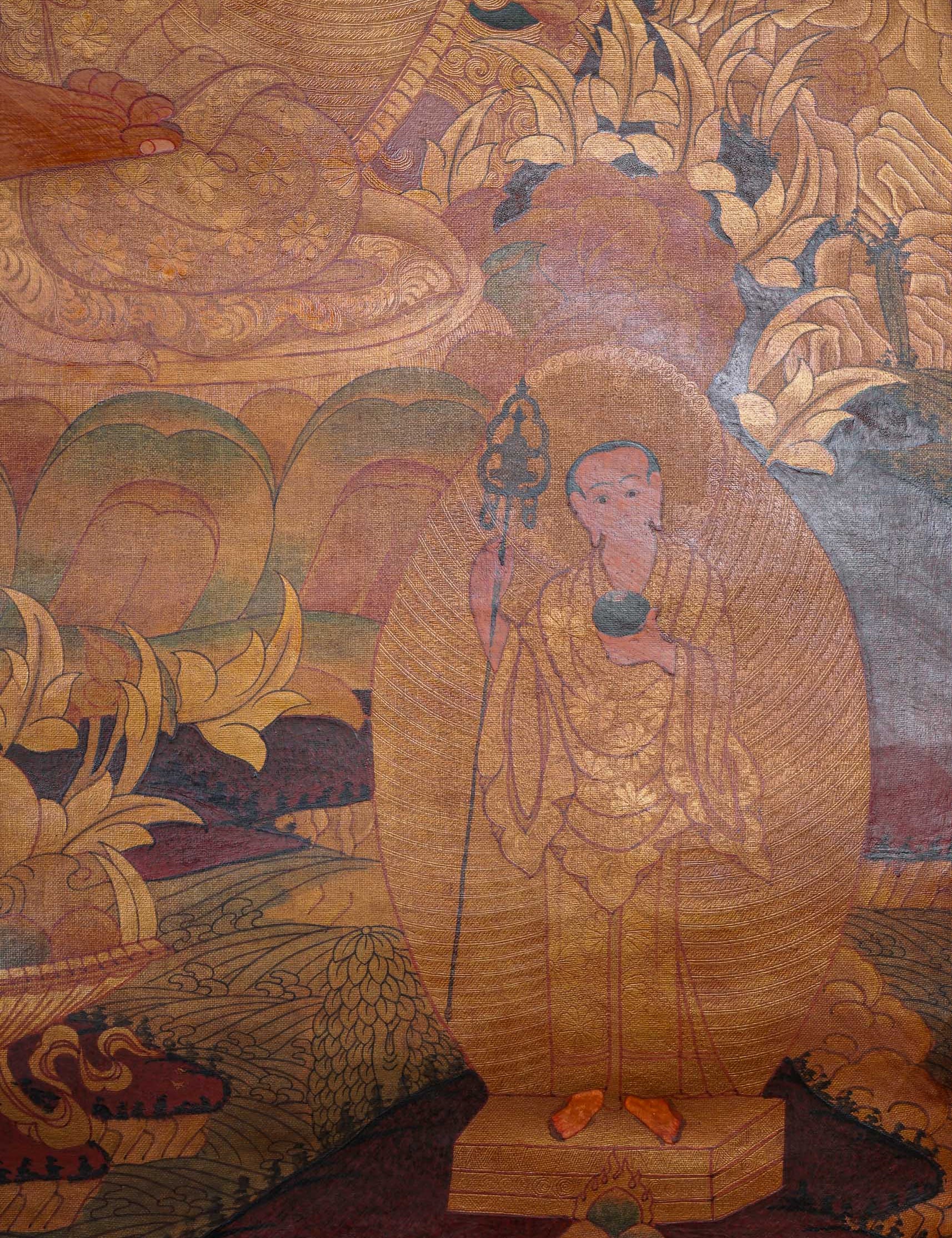 Antique Shakyamuni Buddha - Tibetan Thangka