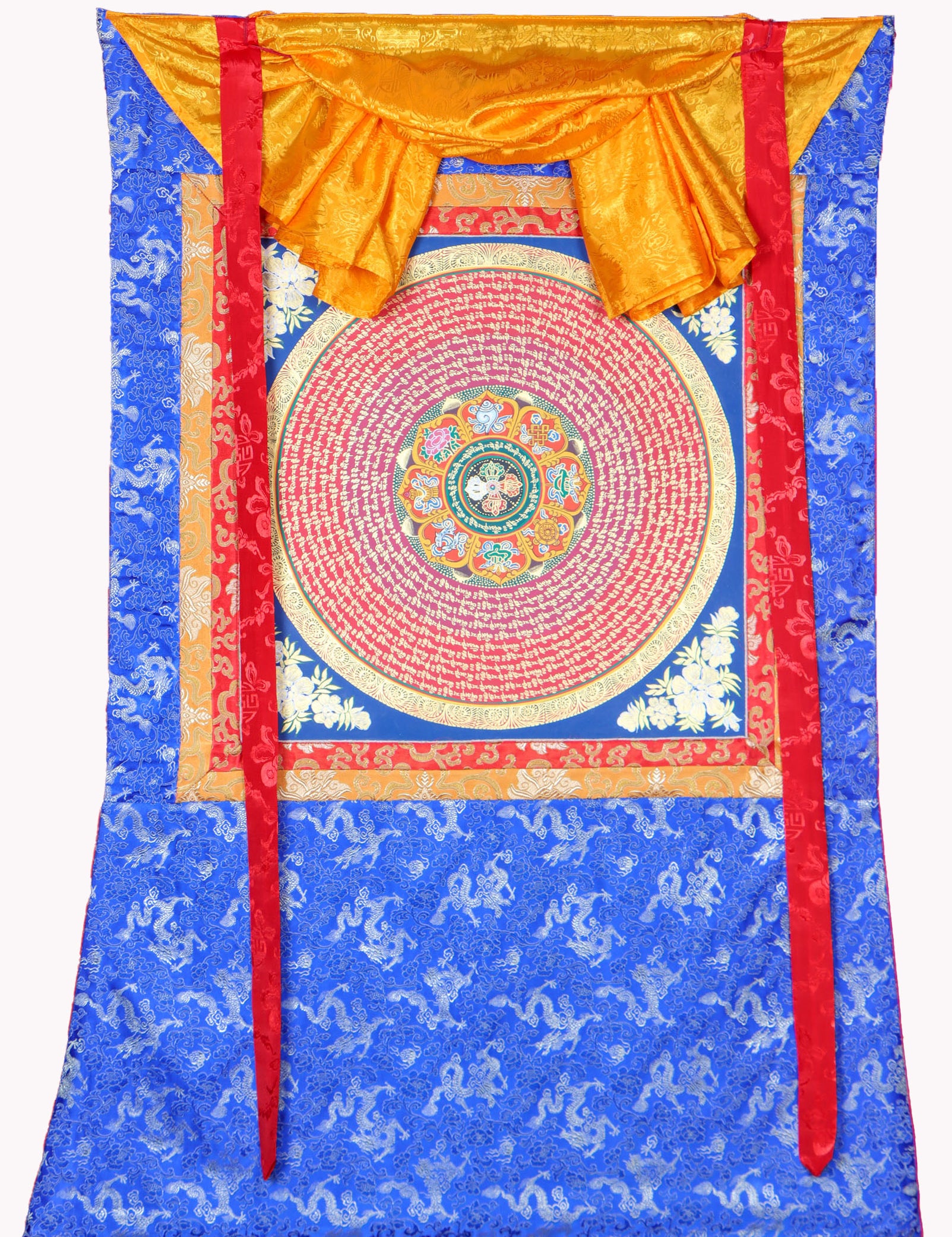 Mantra Mandala Brocade Thangka Painting