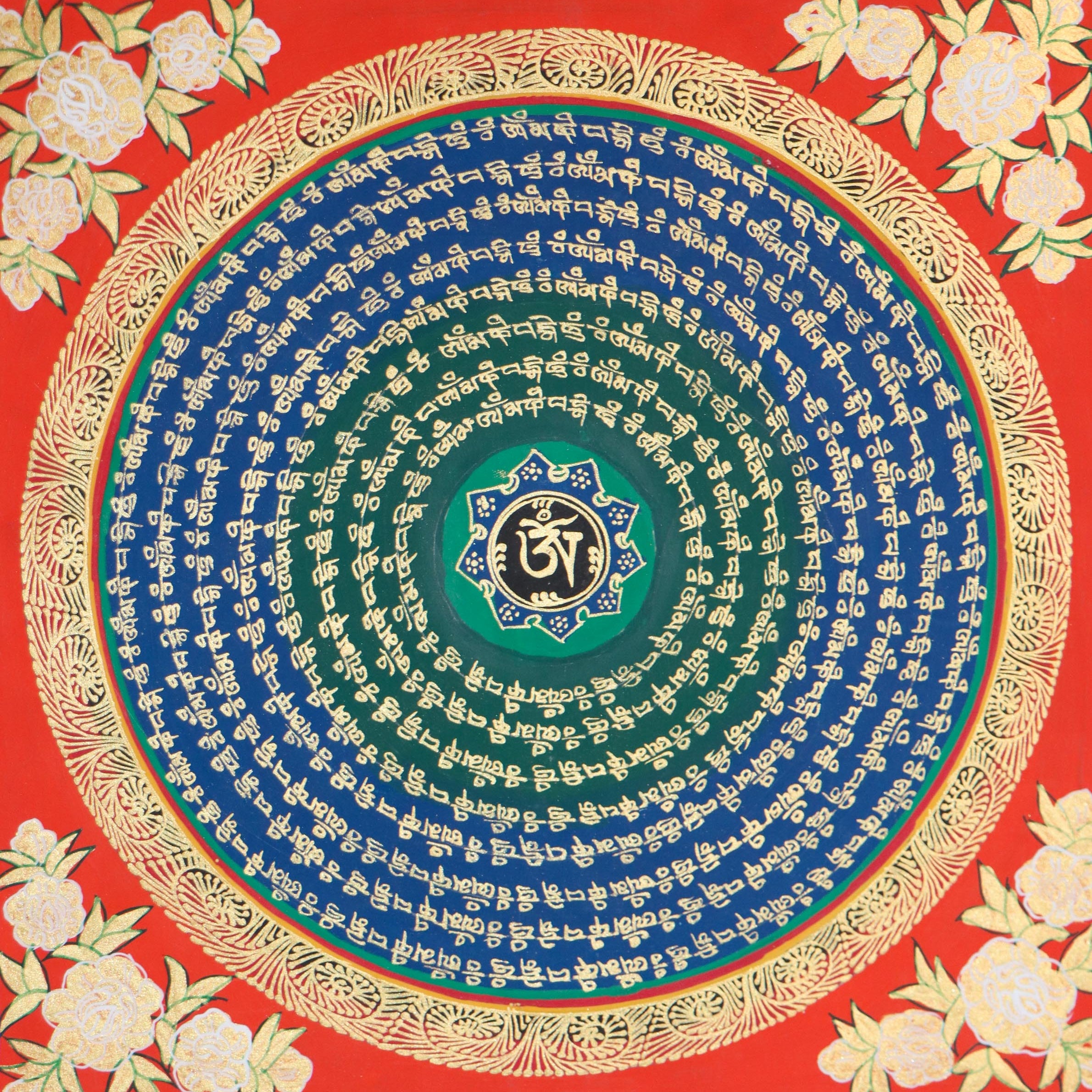 Mantra mandala Thangka achieve inner peace and harmony.