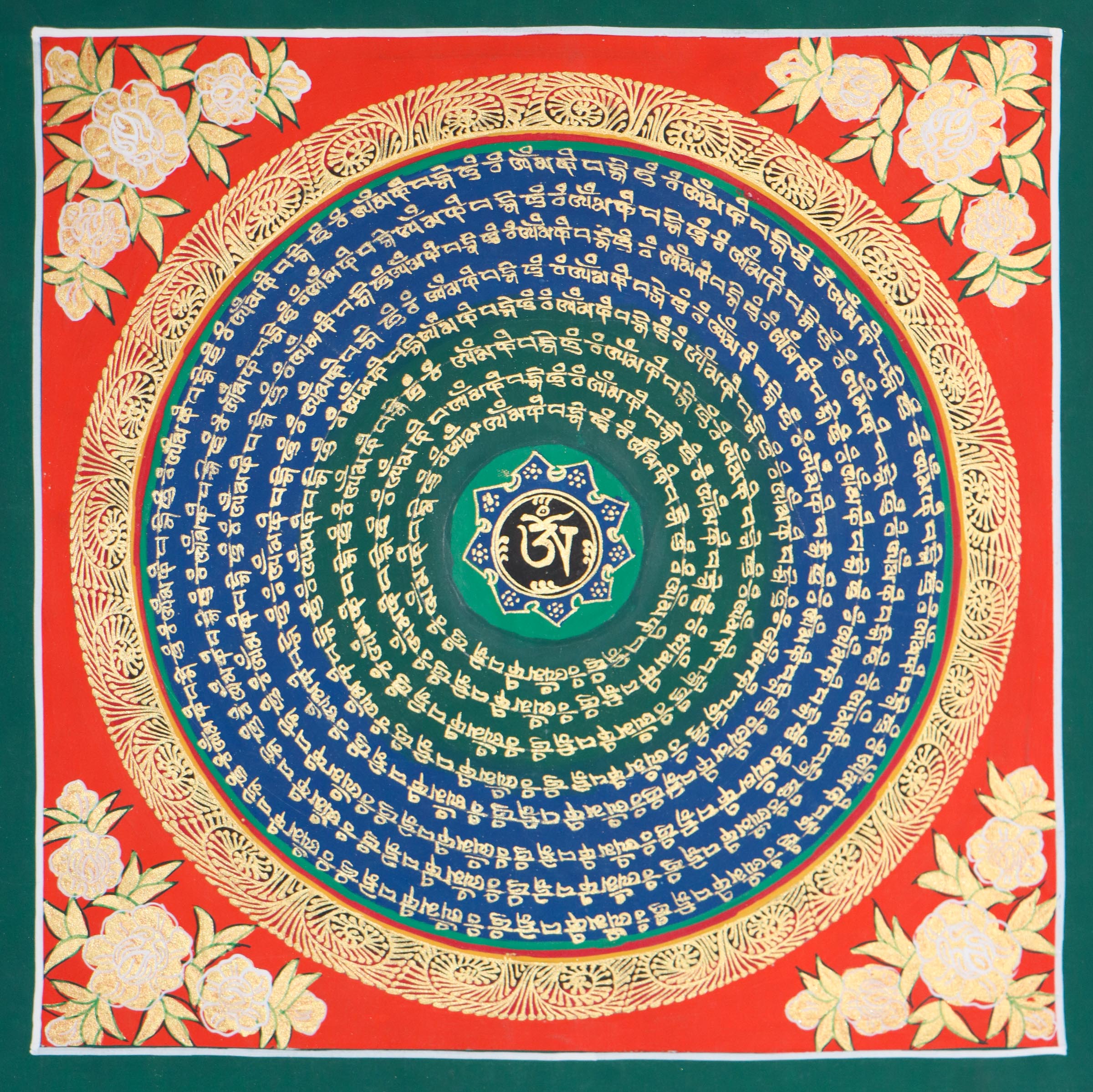 Mantra mandala Thangka achieve inner peace and harmony.